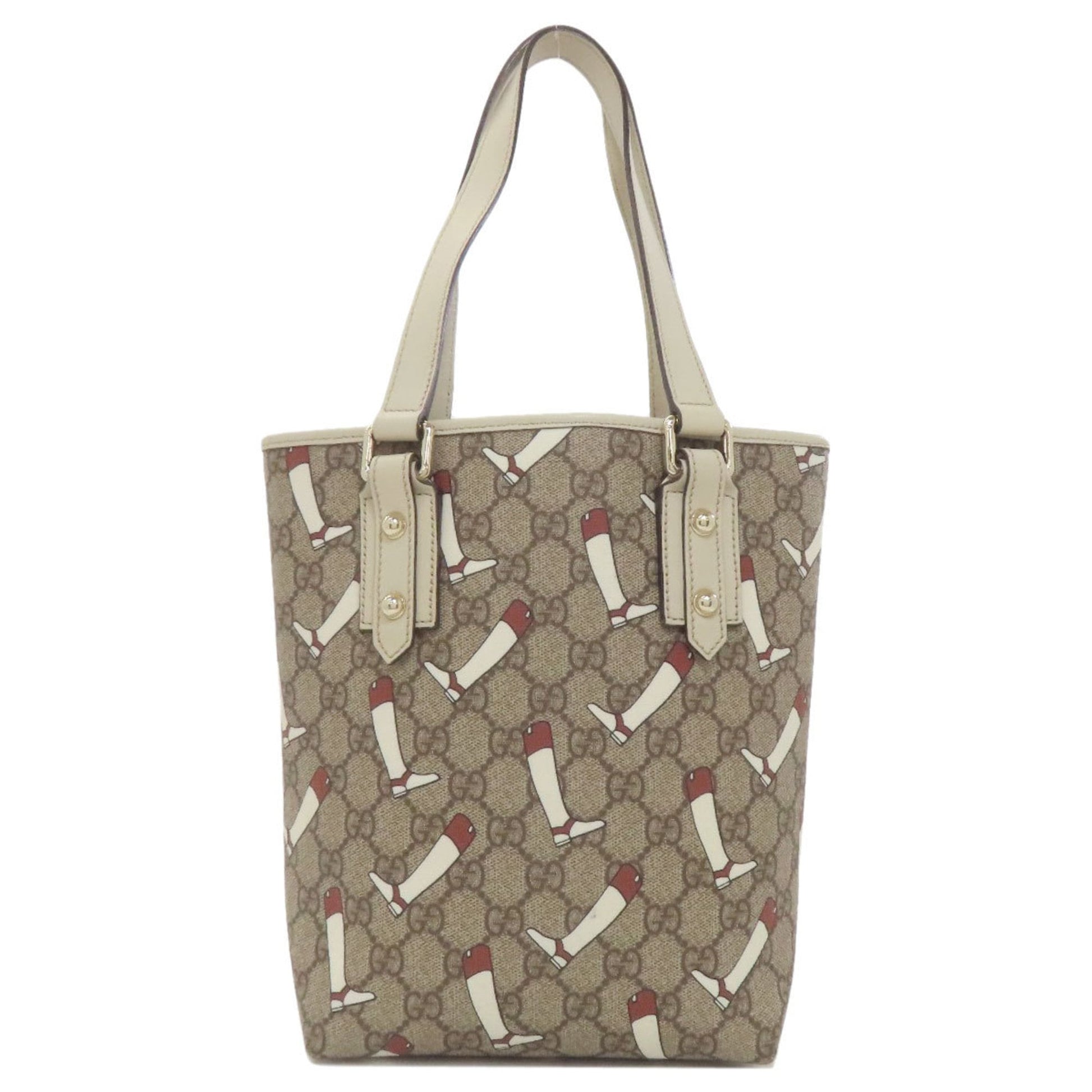 Gucci Brown White Pvc Handbag