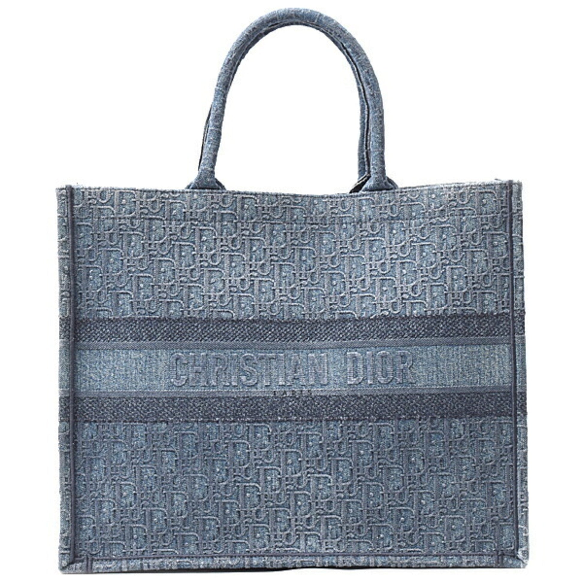 Dior Handbag Christian Tote Bag 2 Denim Blue