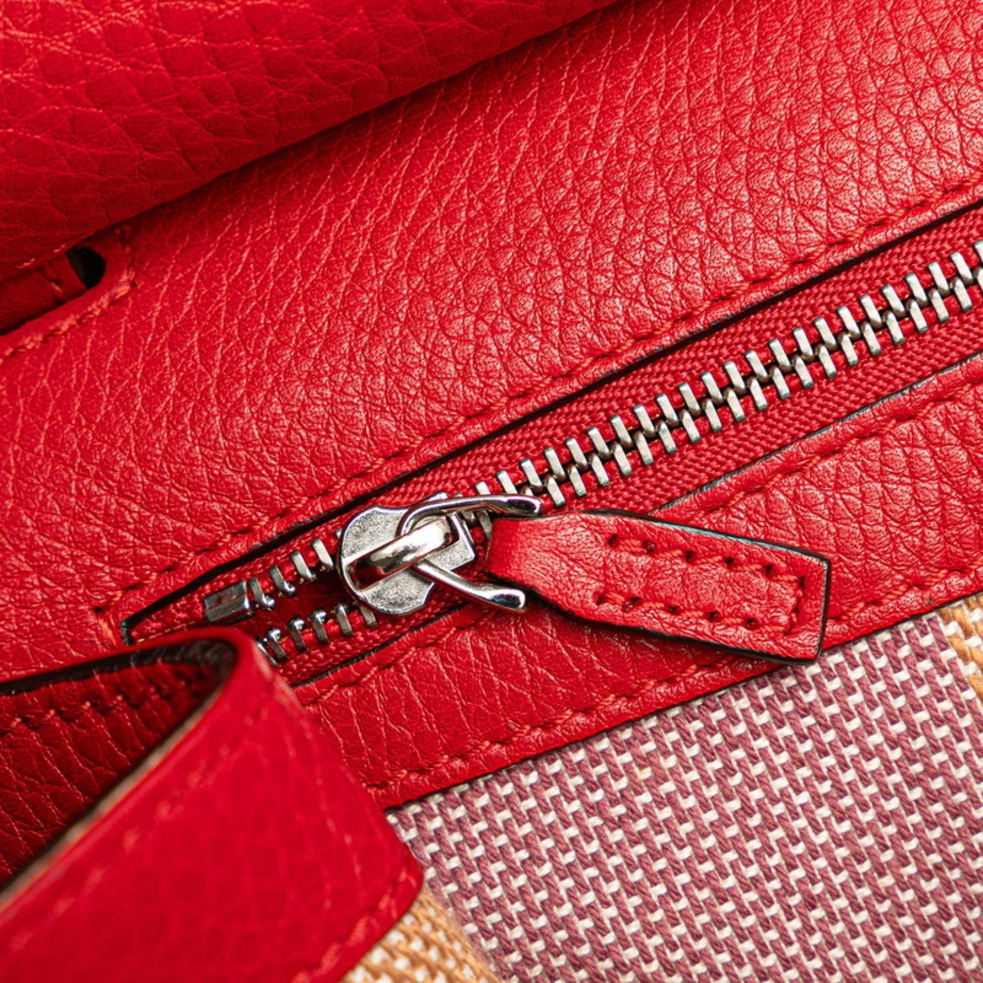Gucci Bamboo Red Color Leather Shoulder Bag