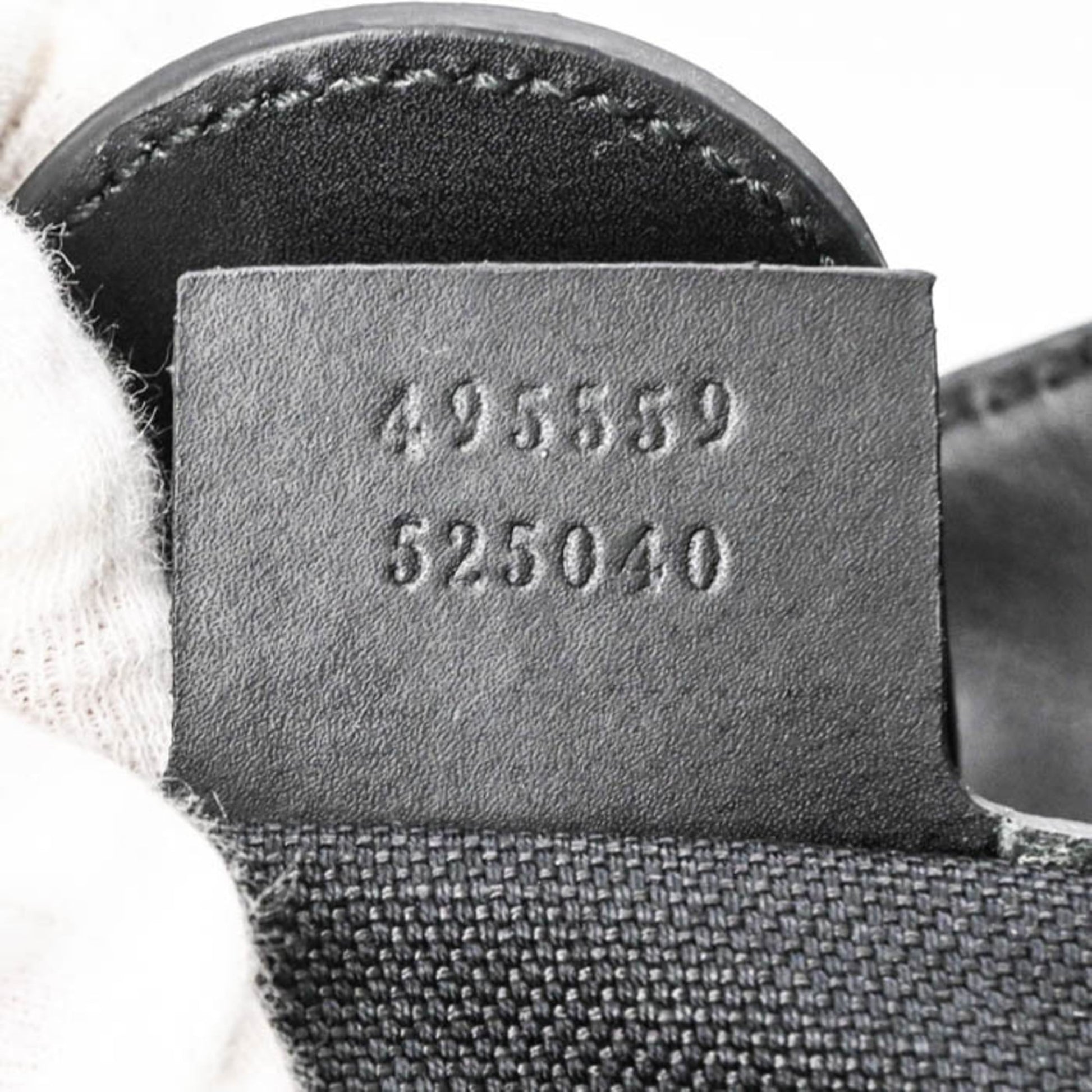 Gucci Black Gg Supreme Leather Shoulder Bag Tote Bag