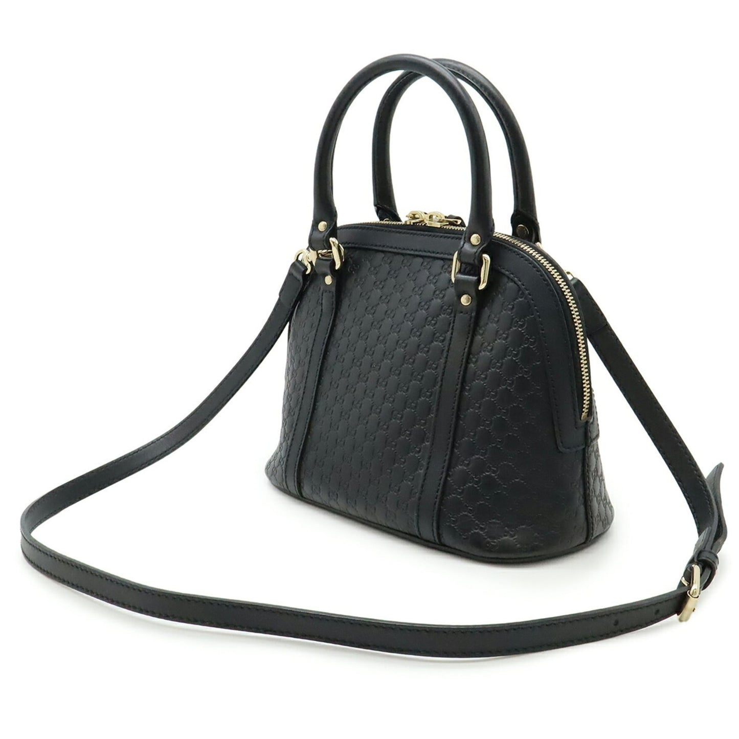 Gucci Black Leather Handbag Shoulder Bag
