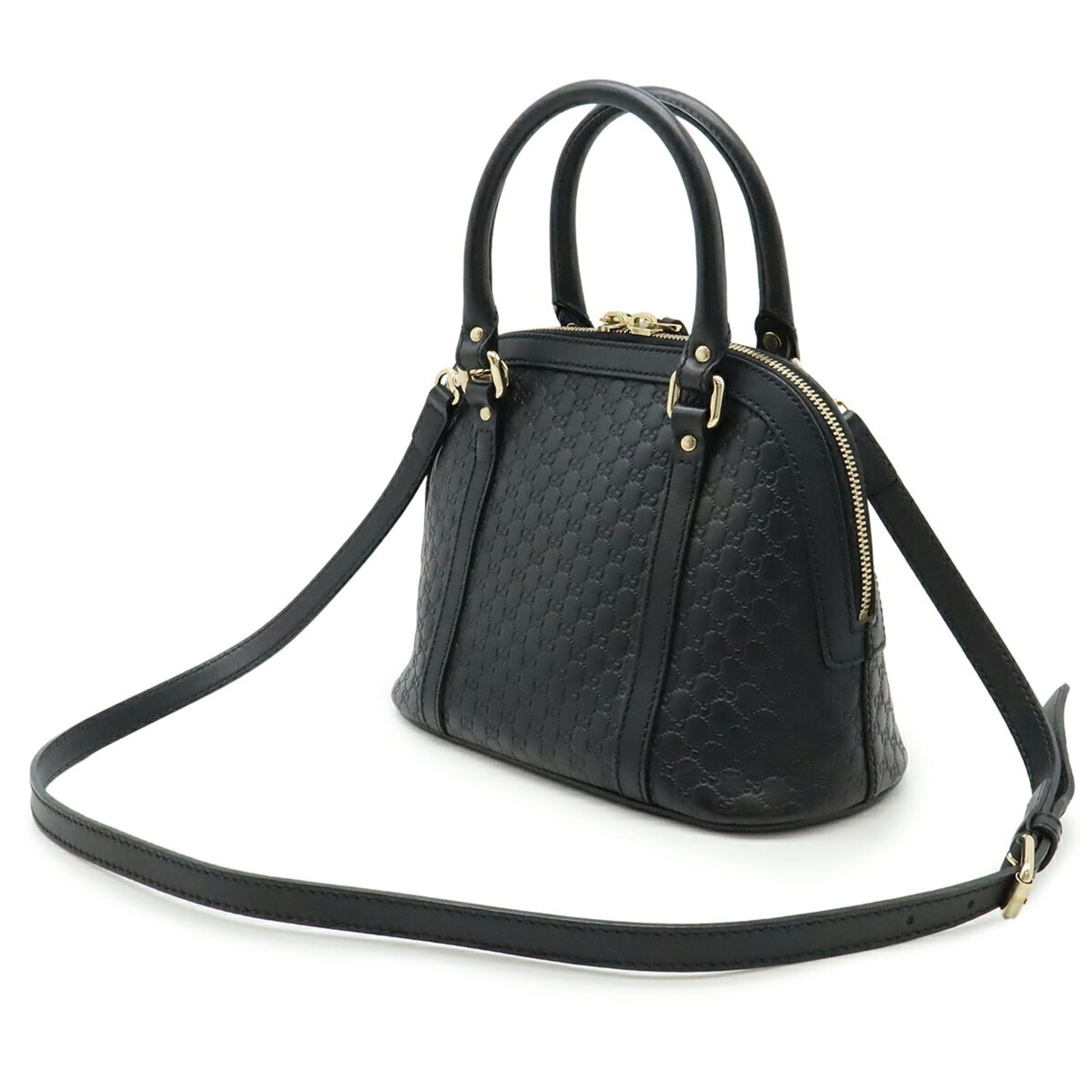 Gucci Black Leather Handbag Shoulder Bag