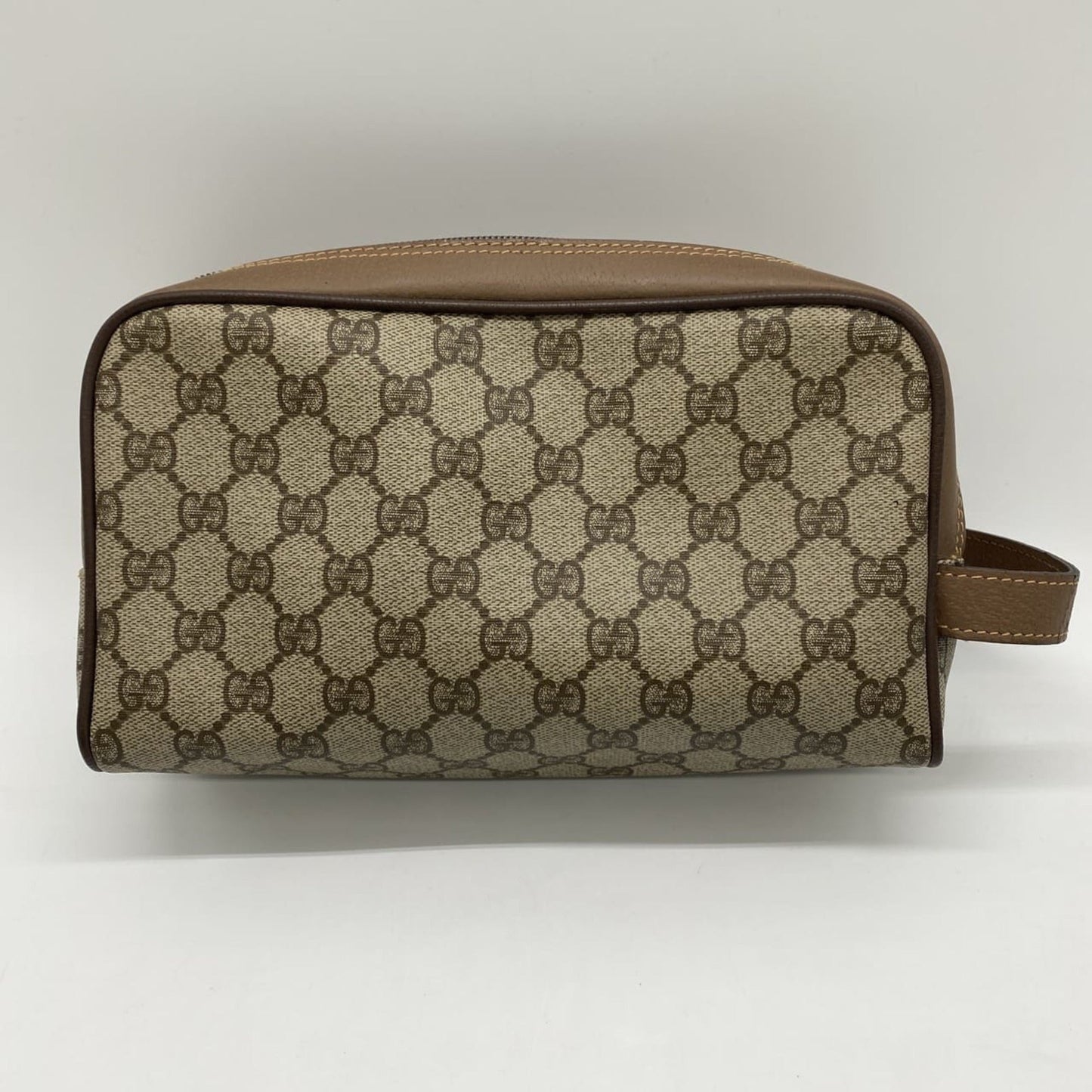 Gucci Brown Gg Supreme Pvc Pouch
