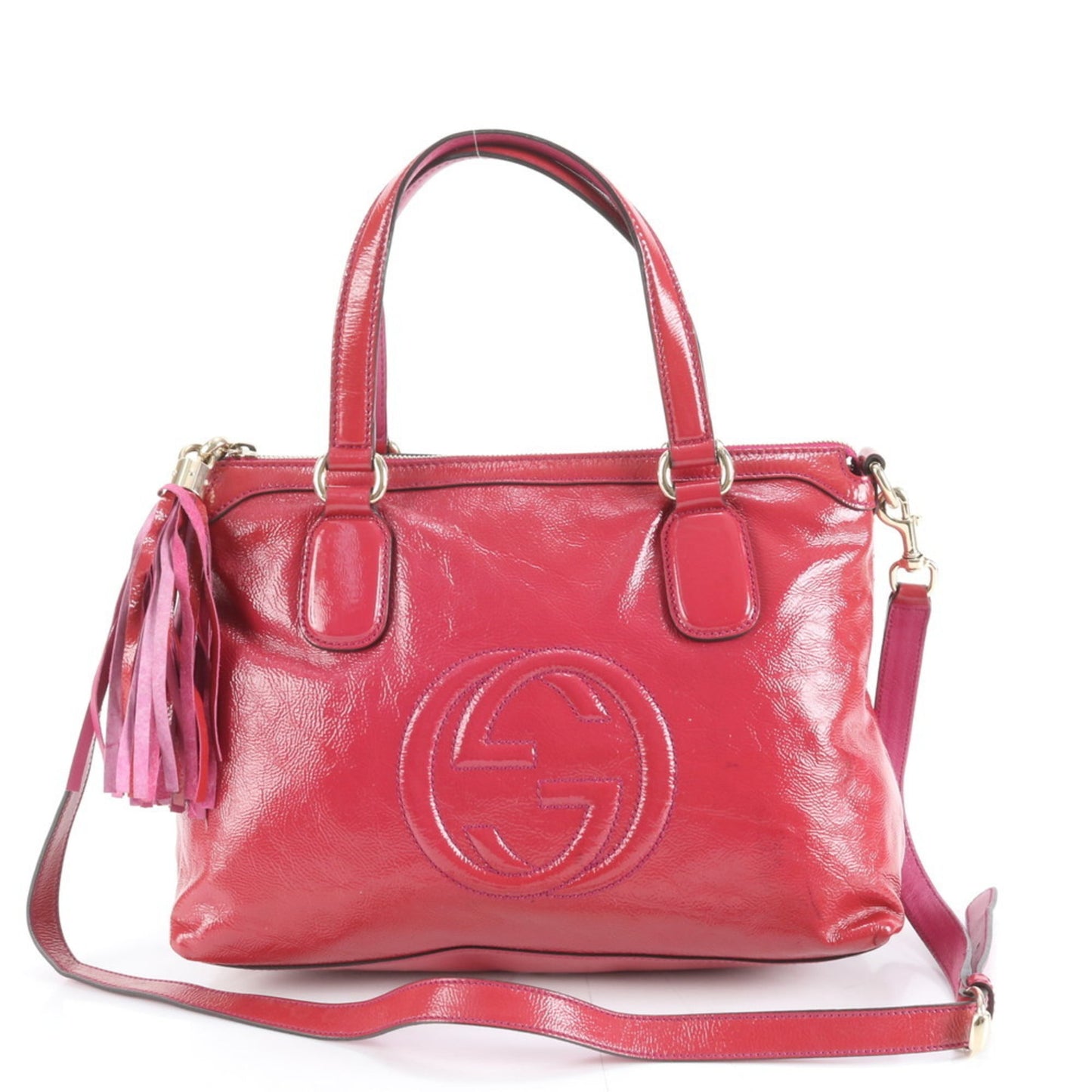 Gucci Pink Red Color Leather Shoulder Bag