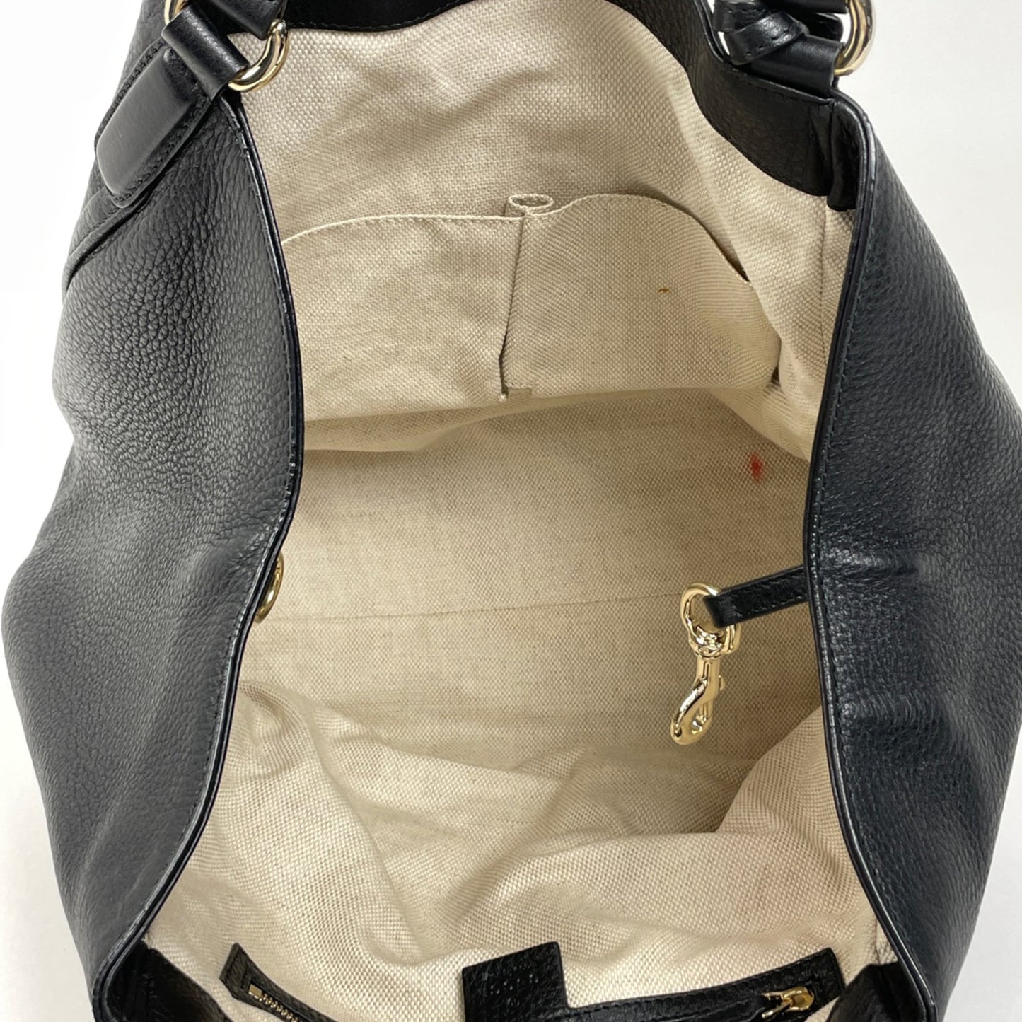 Gucci Black Leather Tote Bag