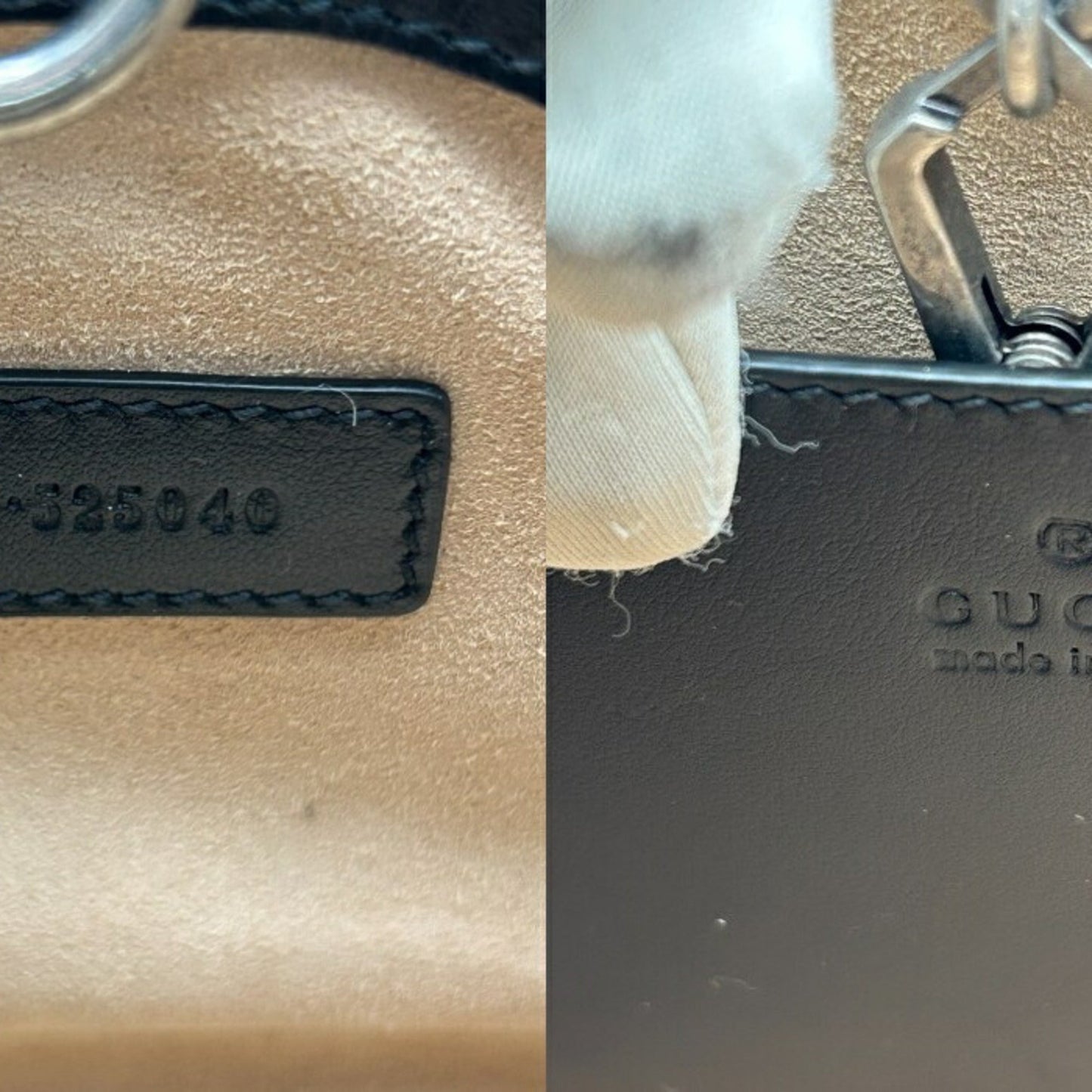 Gucci Gg Marmont Black Leather Tote Bag