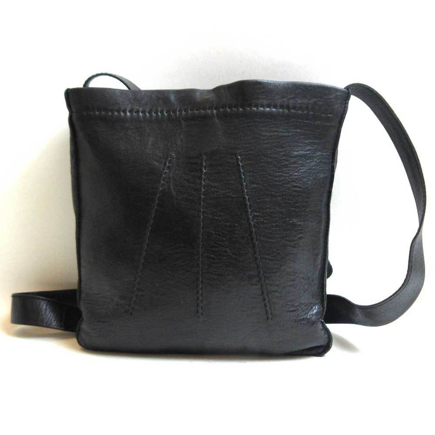 Hermes Toudou Pochette Shoulder Bag Leather Black