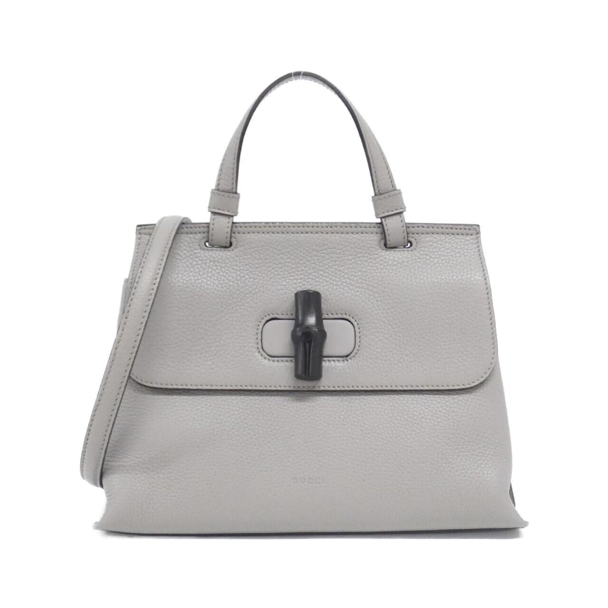 Gucci Light Gray Leather Handbag