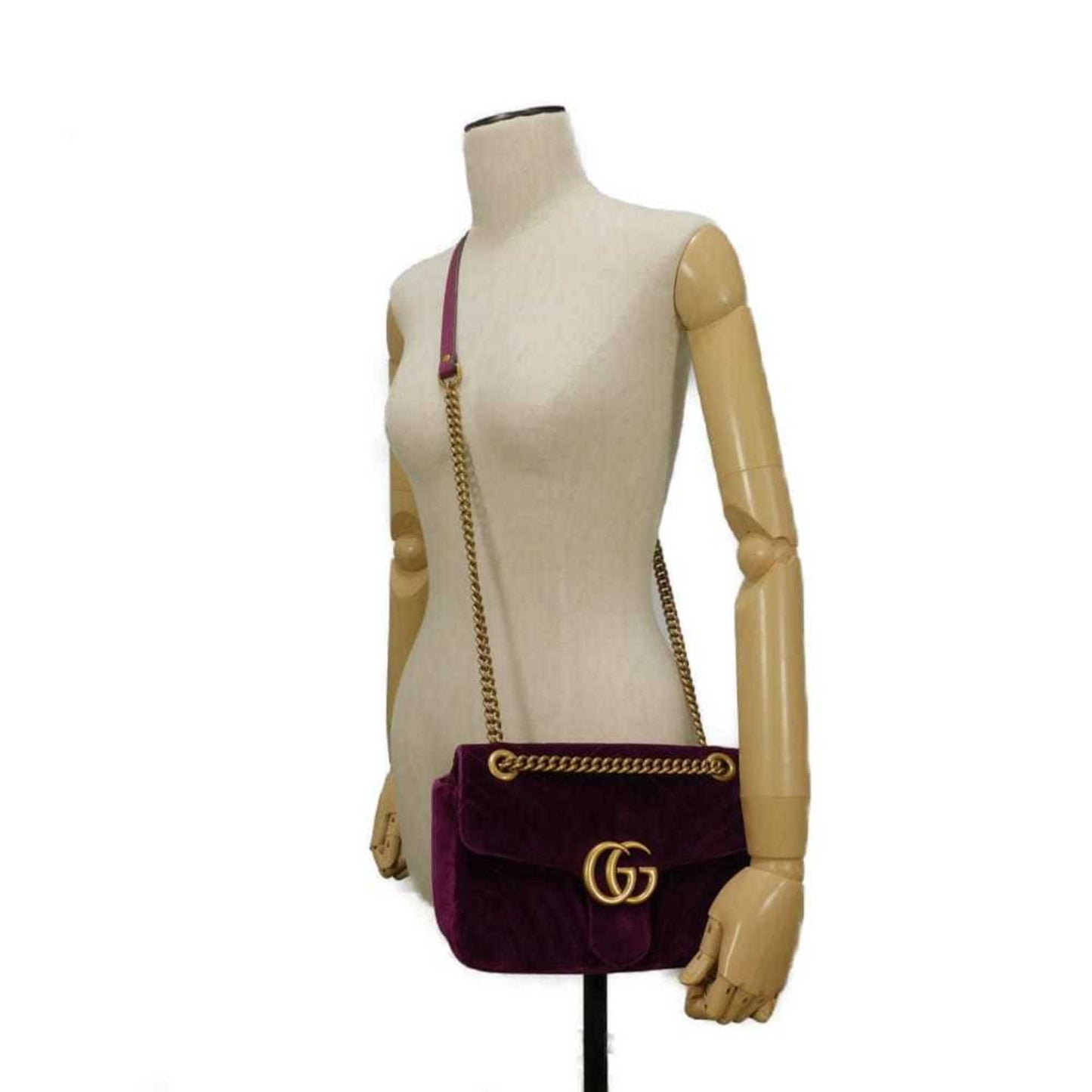 Gucci Purple Velvet Shoulder Bag