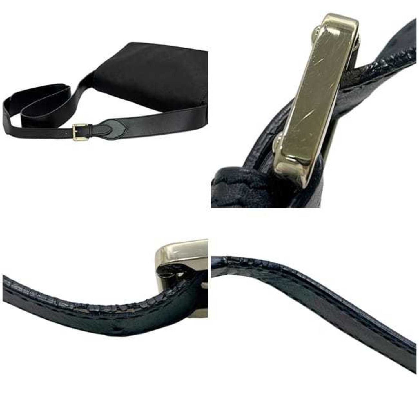 Gucci Black Nylon Leather Shoulder Bag