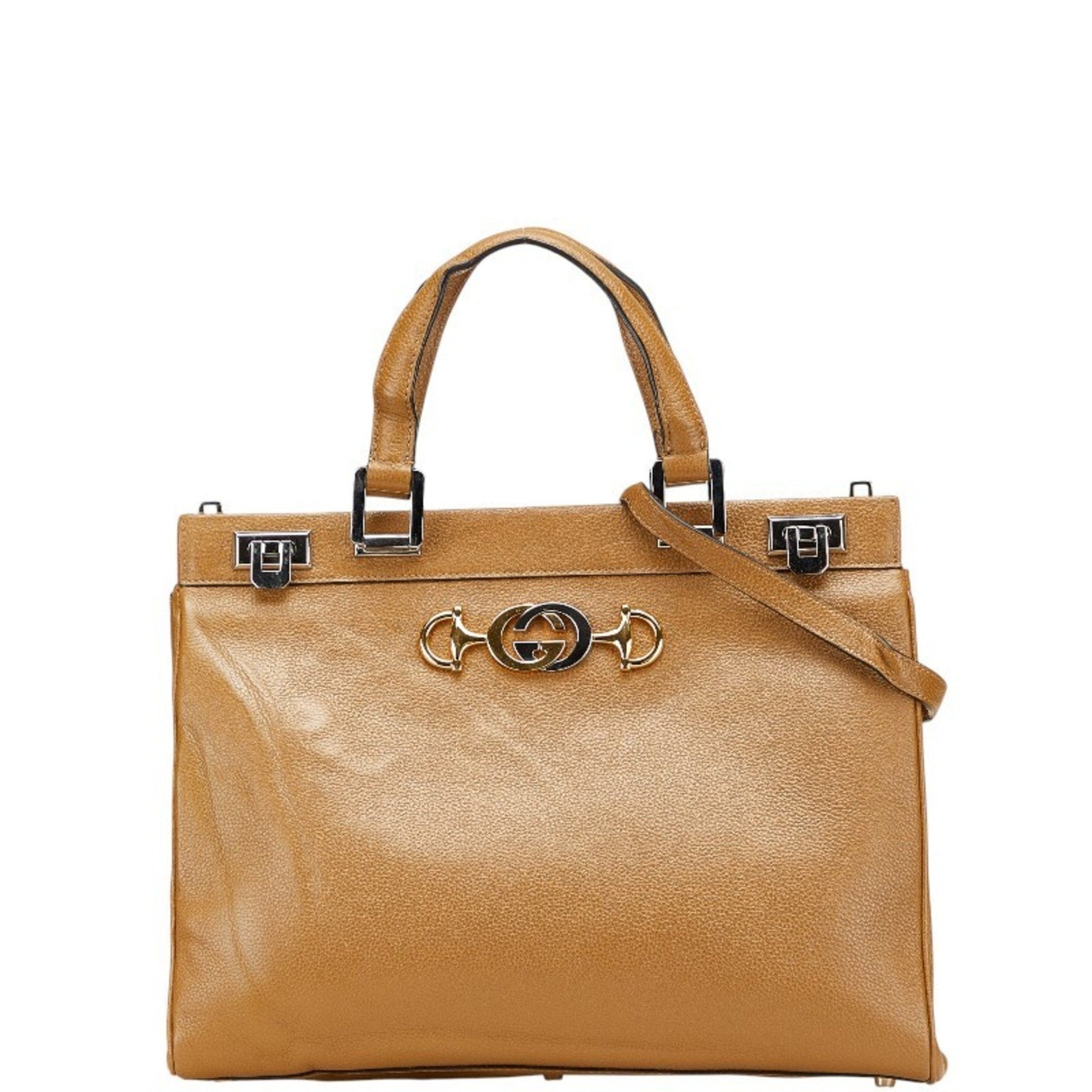 Gucci Brown Leather Handbag Shoulder Bag