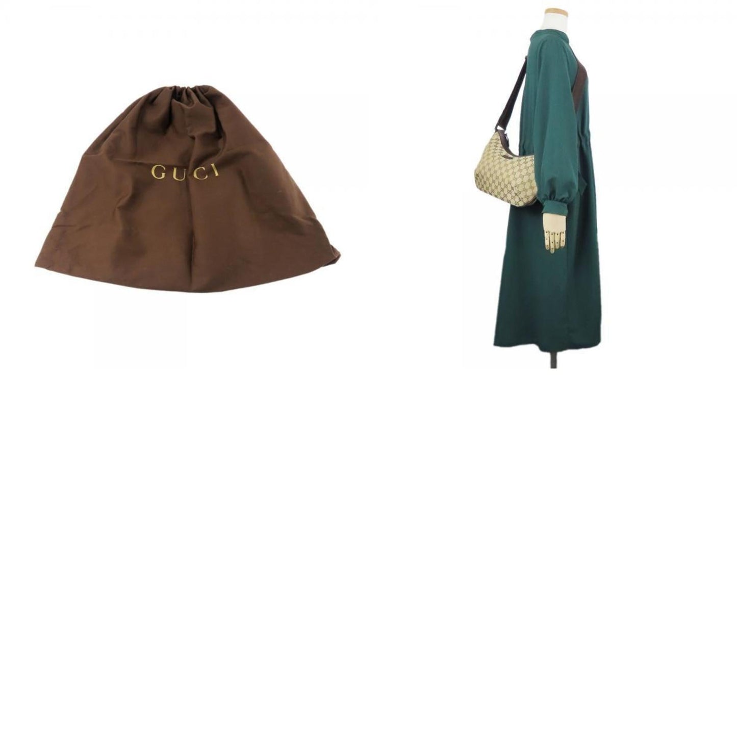 Gucci Gg Canvas Beige Brown Gg Canvas Shoulder Bag