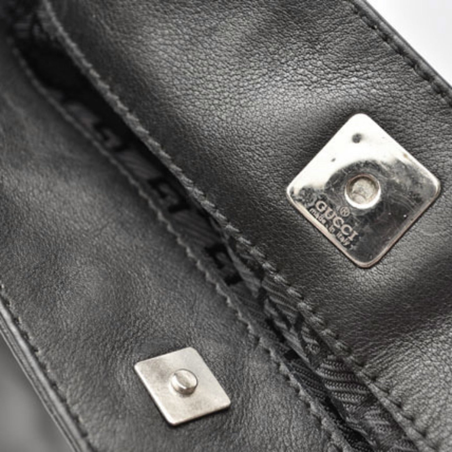 Gucci Black Leather Handbag Shoulder Bag