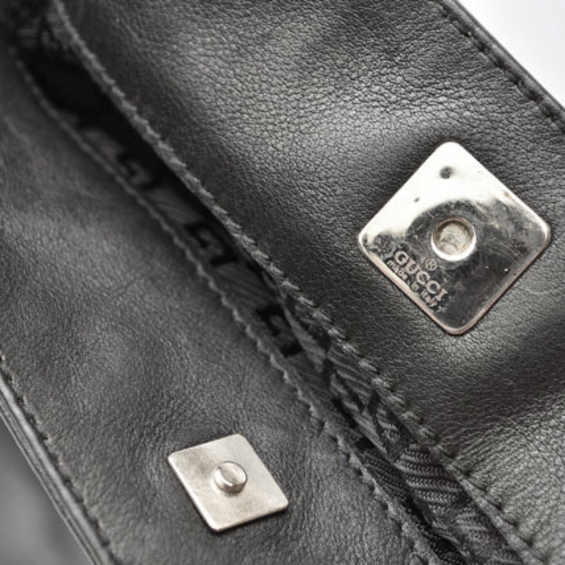 Gucci Black Leather Handbag Shoulder Bag