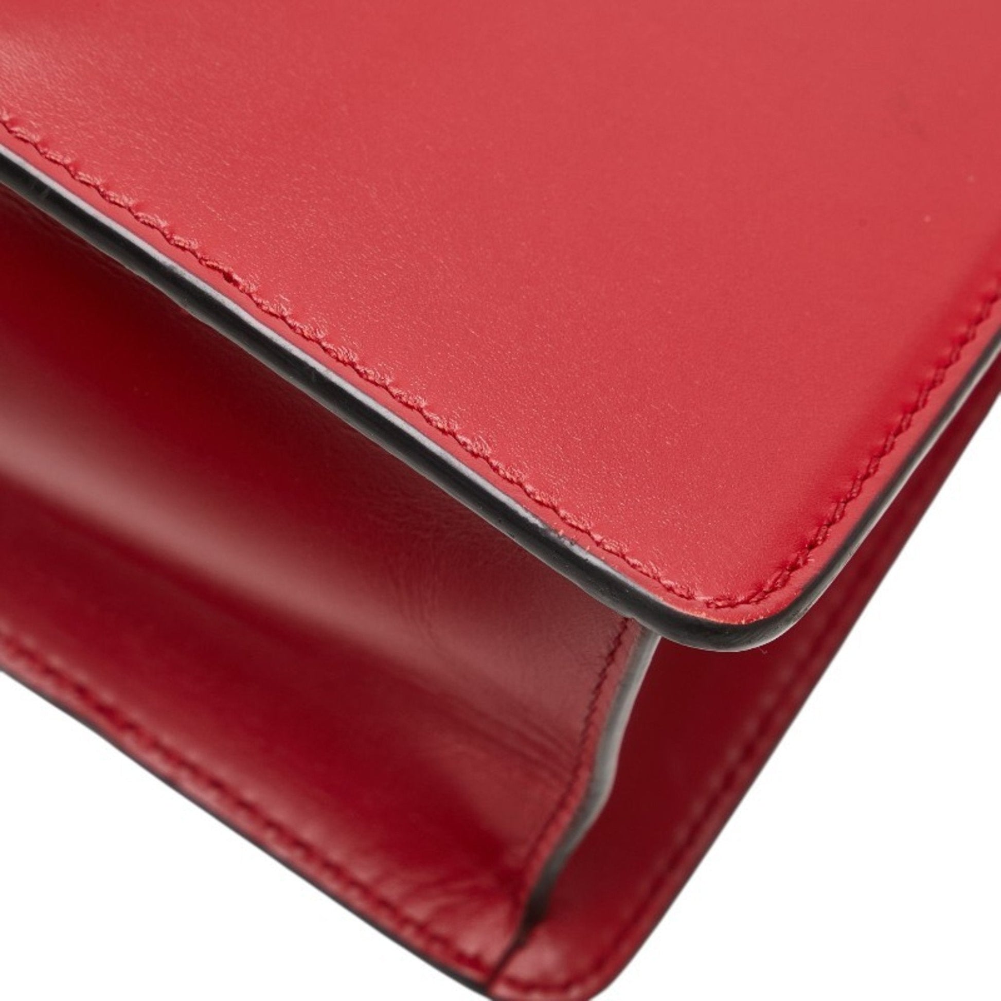 Gucci Navy Red Color Leather Shoulder Bag