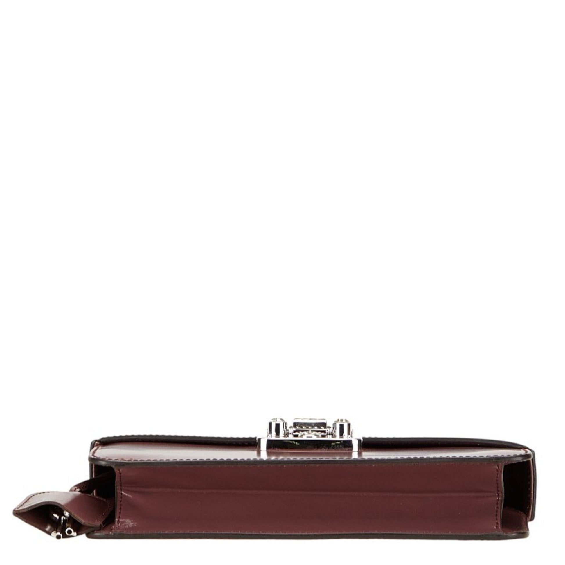 Gucci Wine Leather Clutch Bag