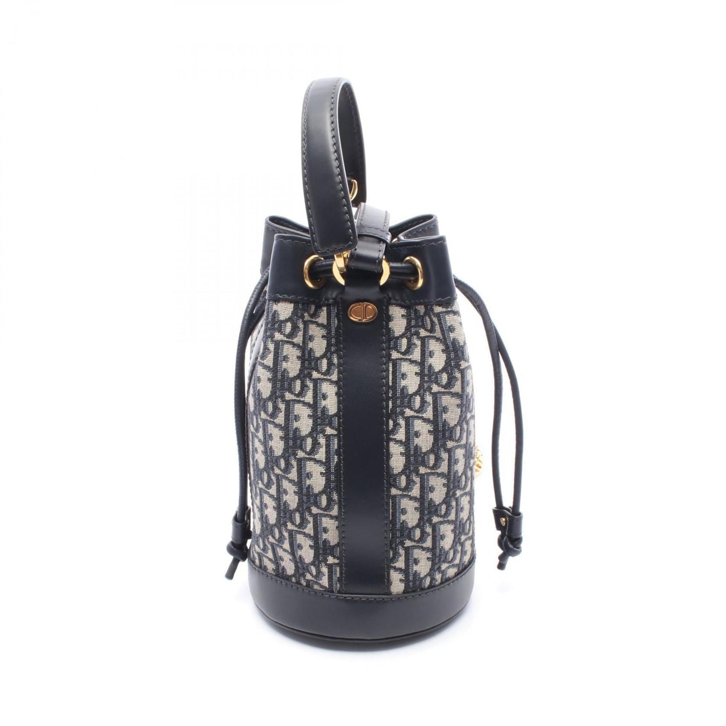 Dior Handbag Christian Backpack Leather Canvas Gray