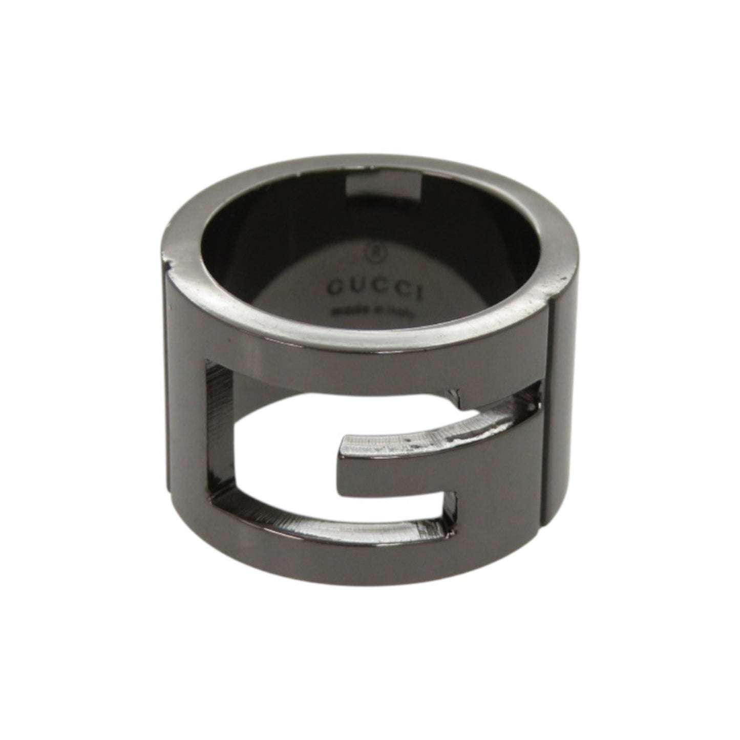 Gucci Gunmetal Silver 925 Band Ring