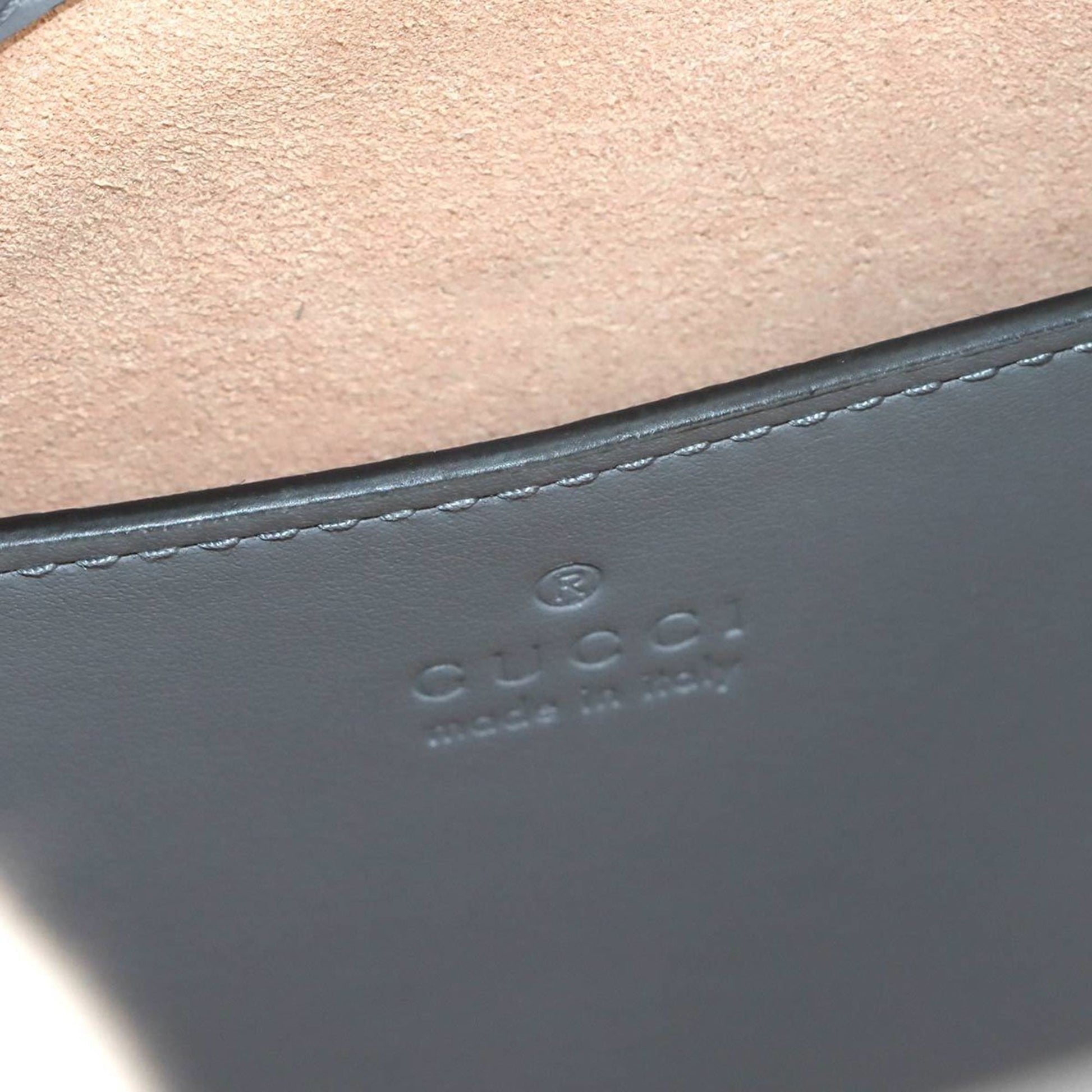 Gucci Gray Leather Tote Bag