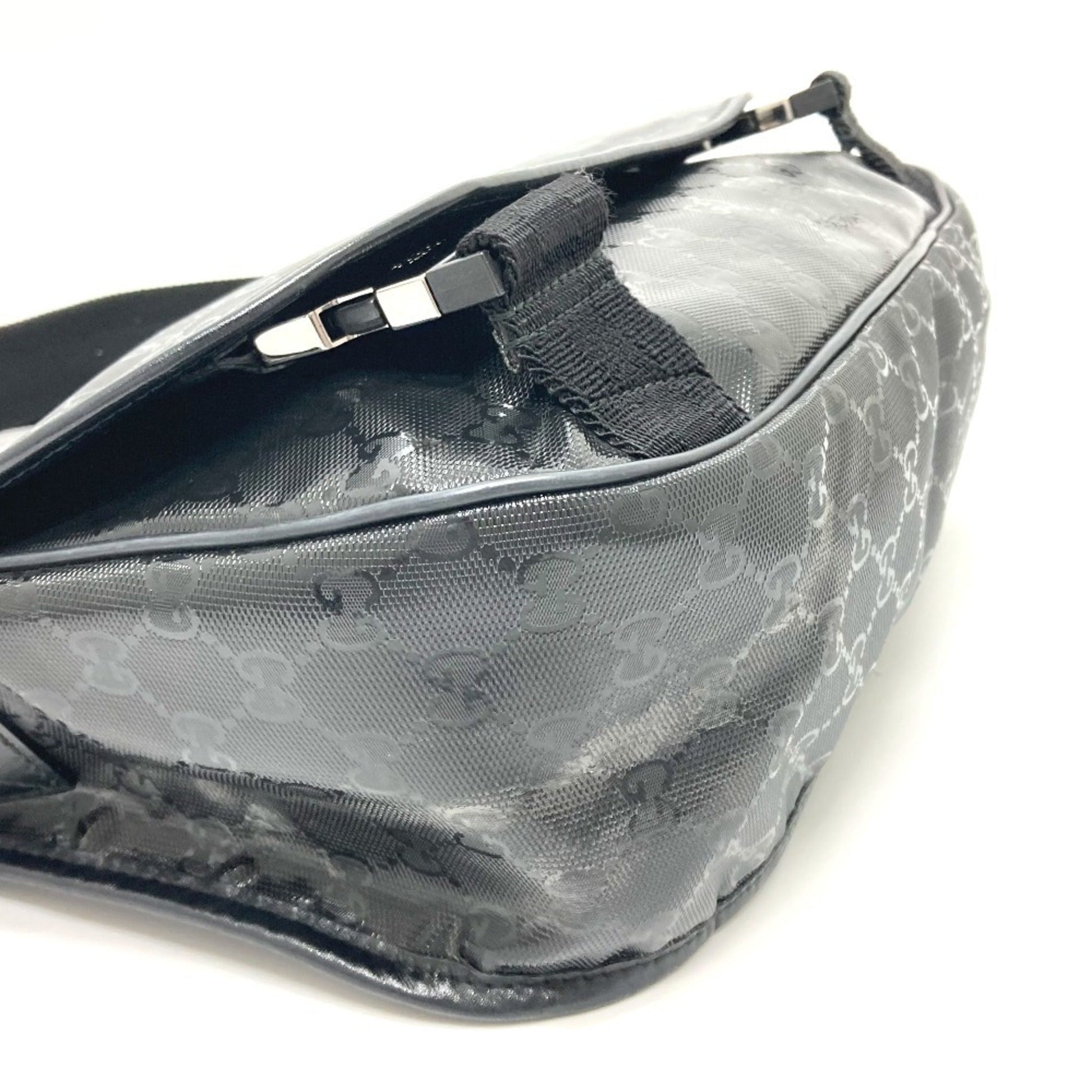 Gucci Black Gg Imprimé Messenger Bag Shoulder Bag