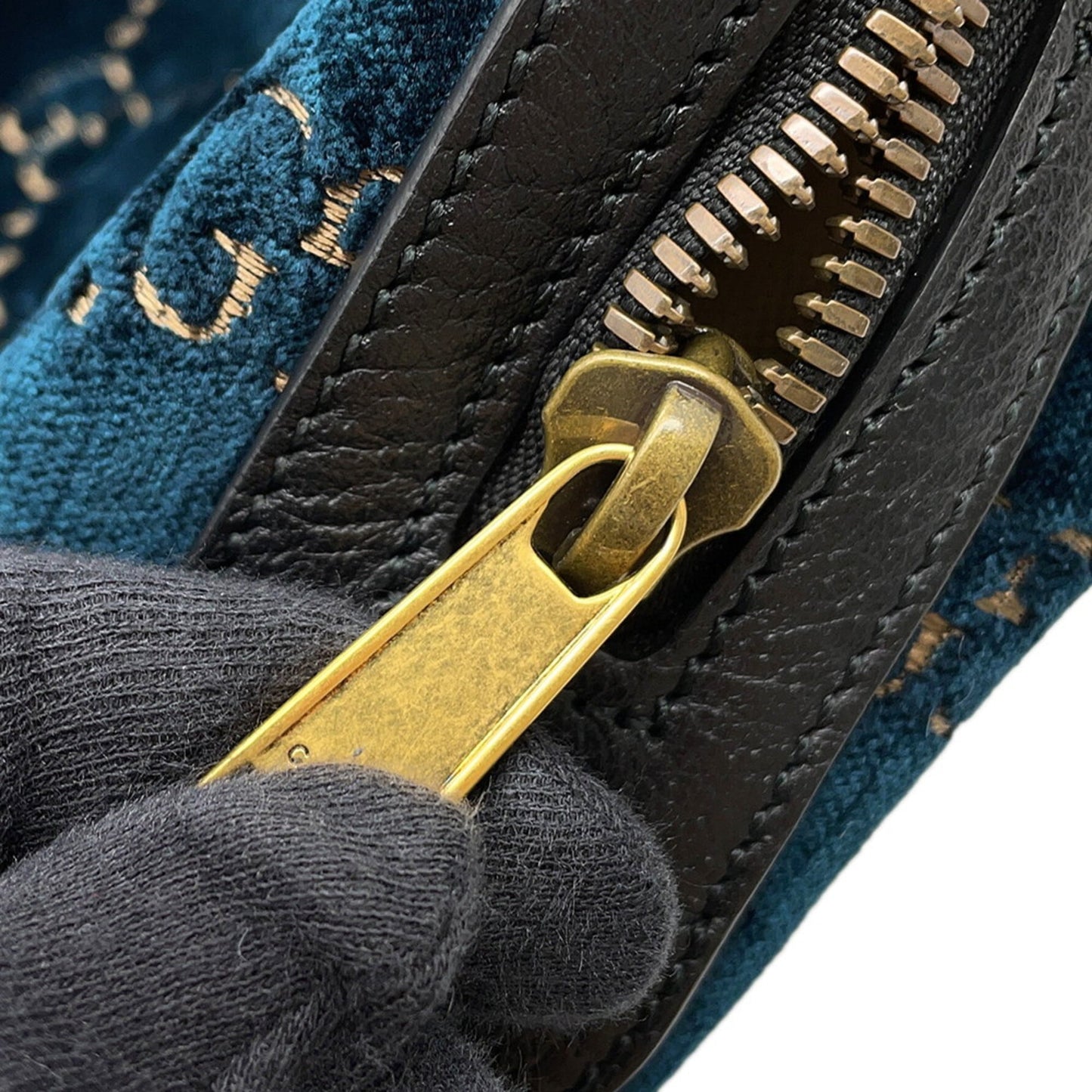 Gucci Blue Velvet Backpack