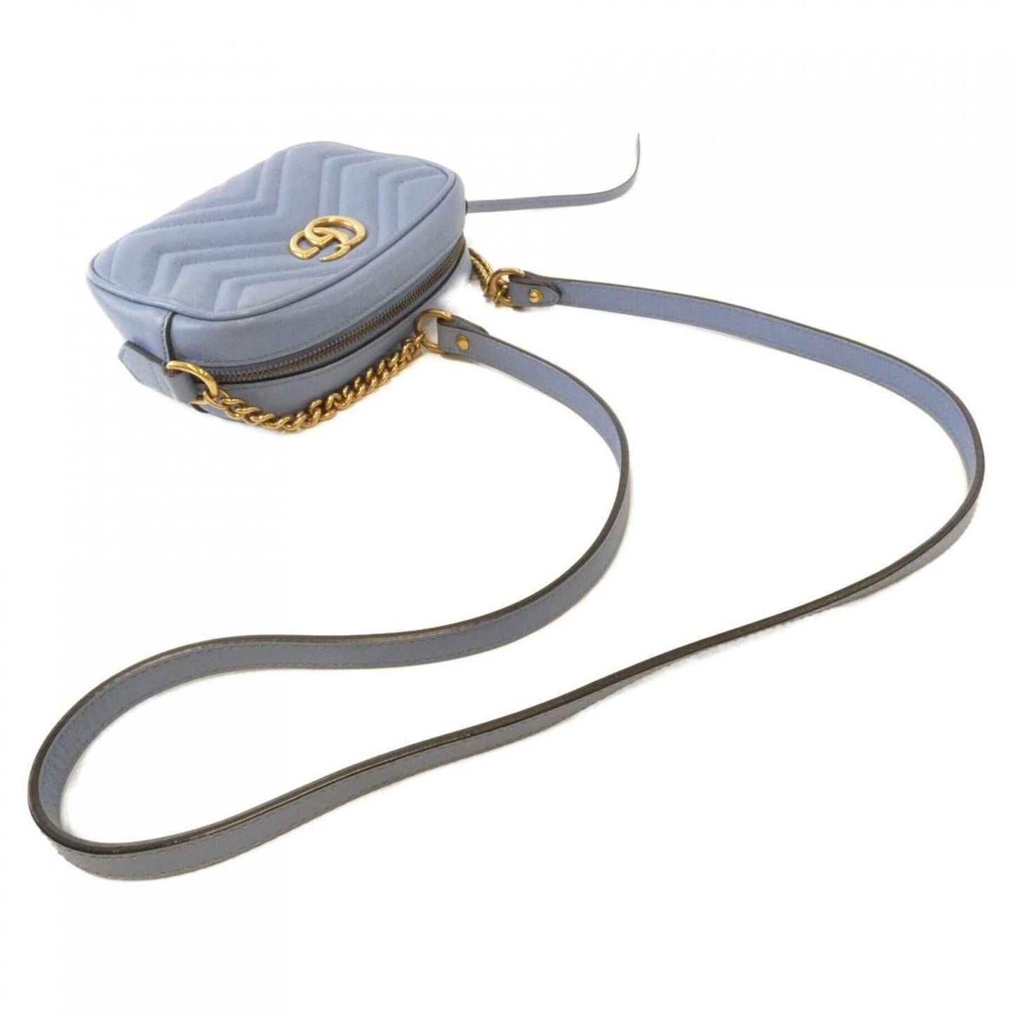 Gucci Light Blue Leather Shoulder Bag