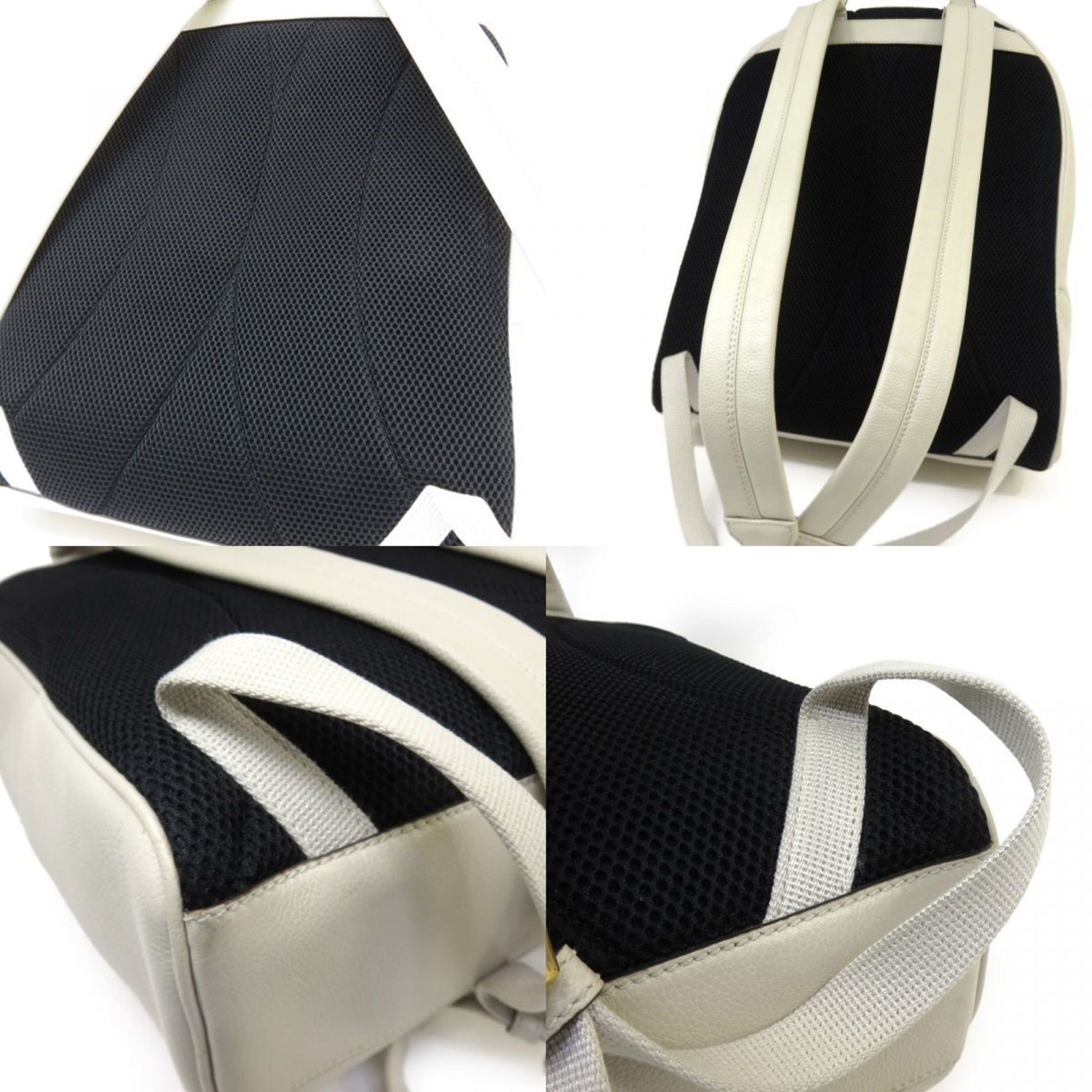 Gucci White Leather Backpack