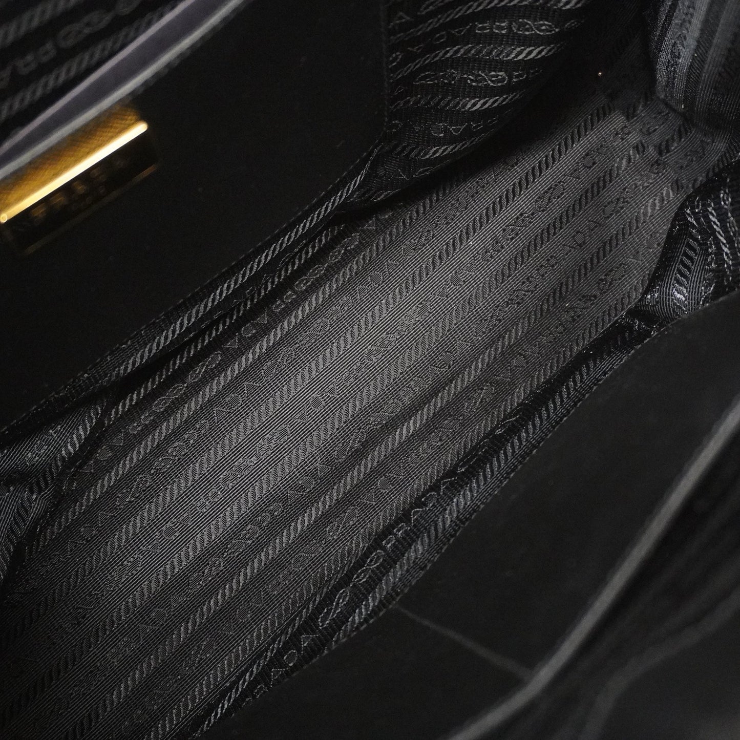 Prada 2Way Bag Women Handbag Shoulder Bag Tote Bag Leather Black