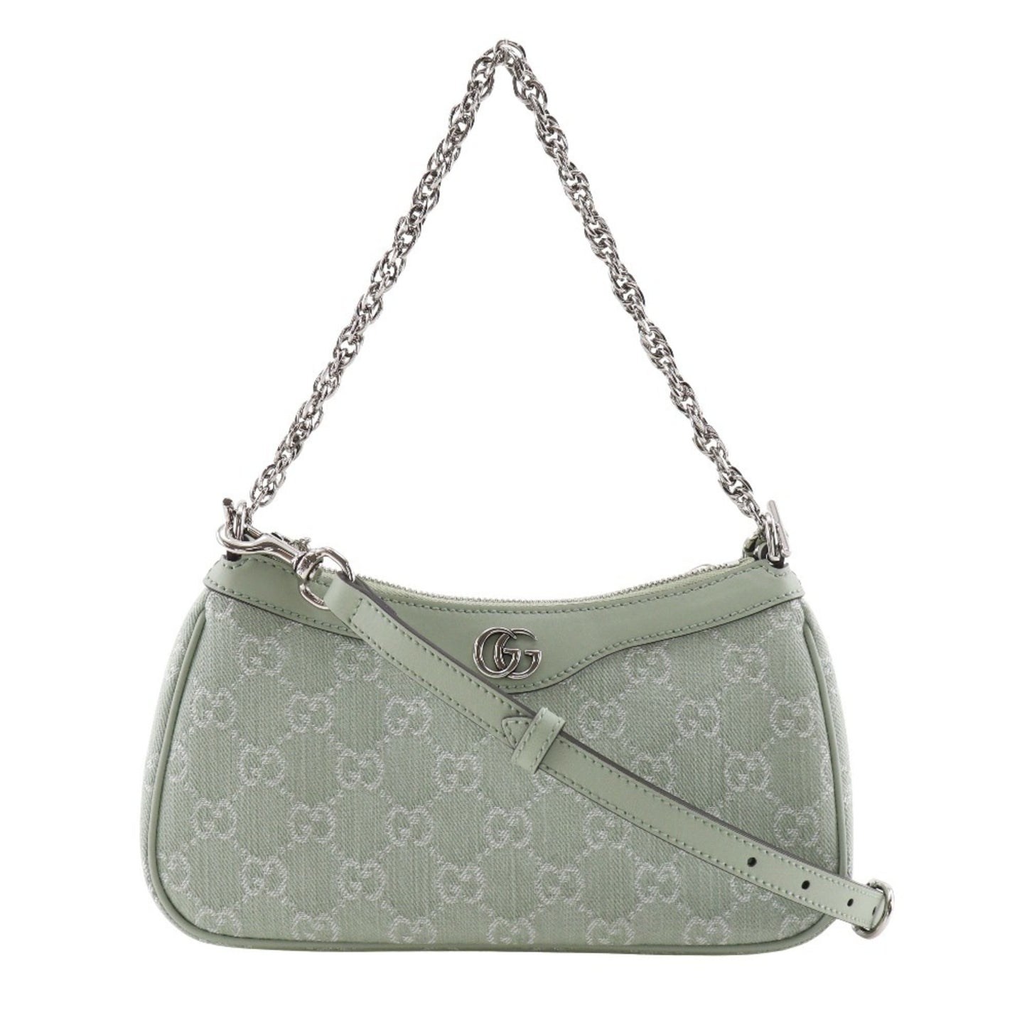 Gucci Green Pale Green Gg Canvas Shoulder Bag