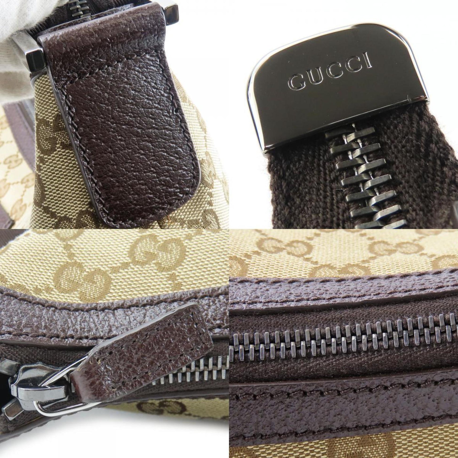 Gucci Gg Canvas Beige Brown Gg Canvas Shoulder Bag