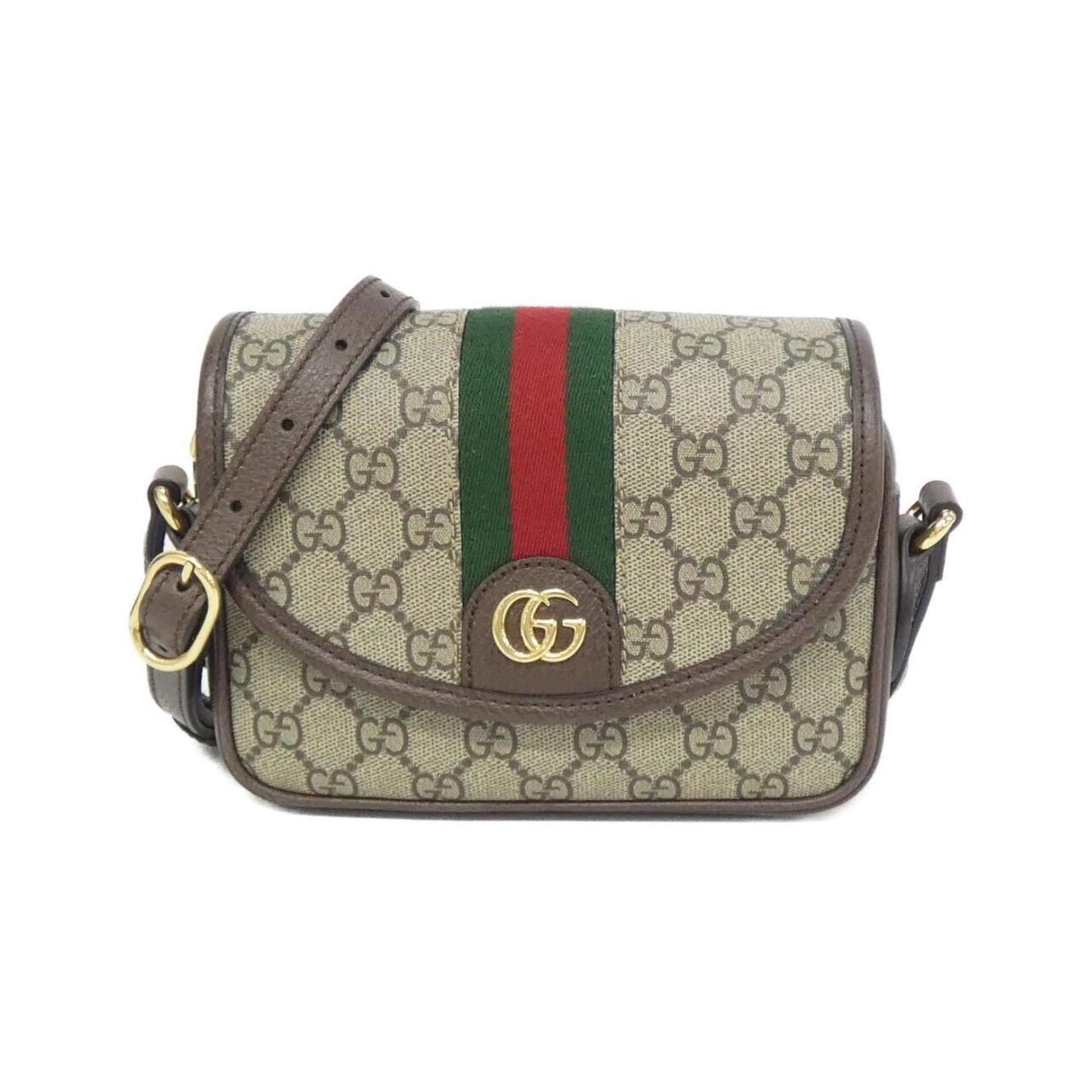 Gucci Beige Brown Gg Supreme Canvas Shoulder Bag