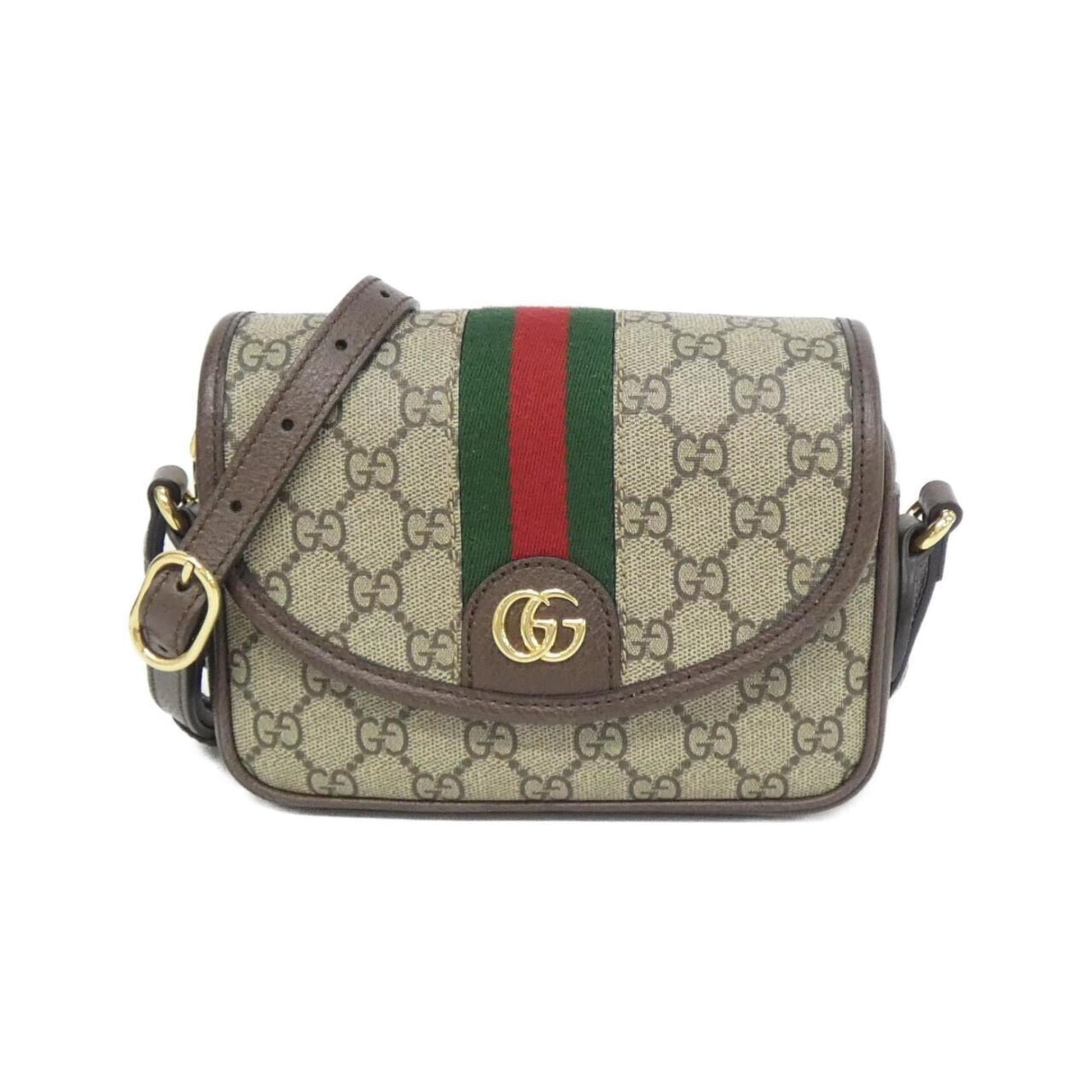 Gucci Beige Brown Gg Supreme Canvas Shoulder Bag