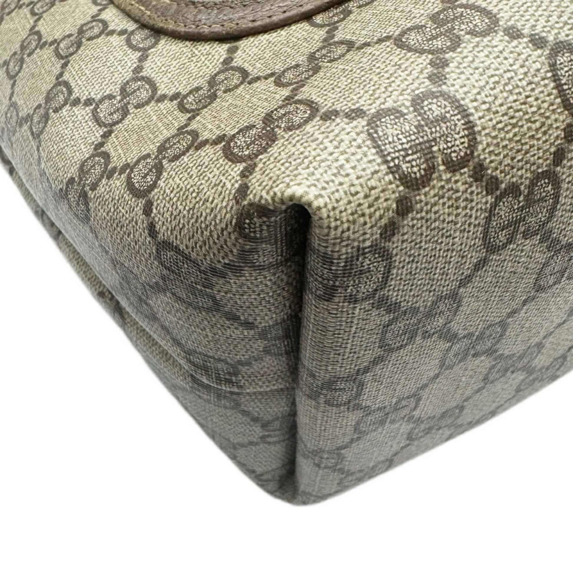 Gucci Beige Pvc Leather Tote Bag