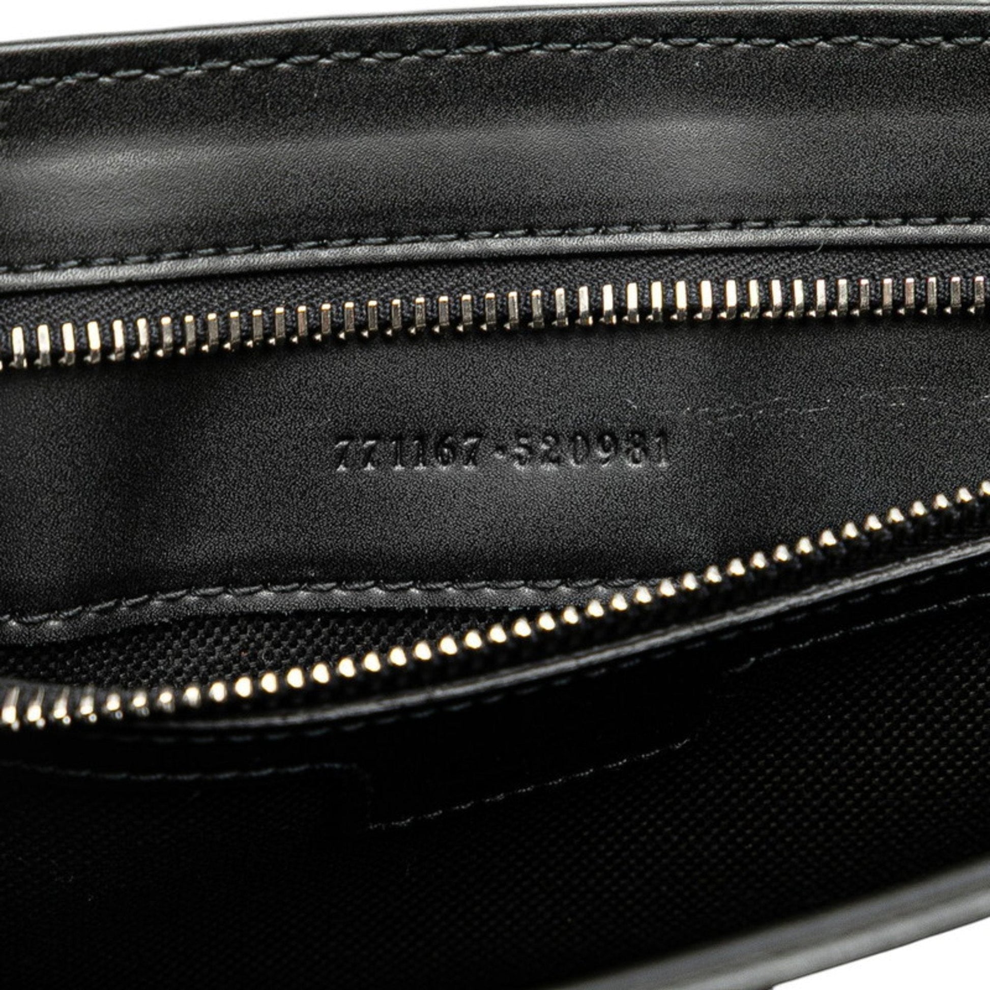 Gucci Black Pvc Leather Shoulder Bag