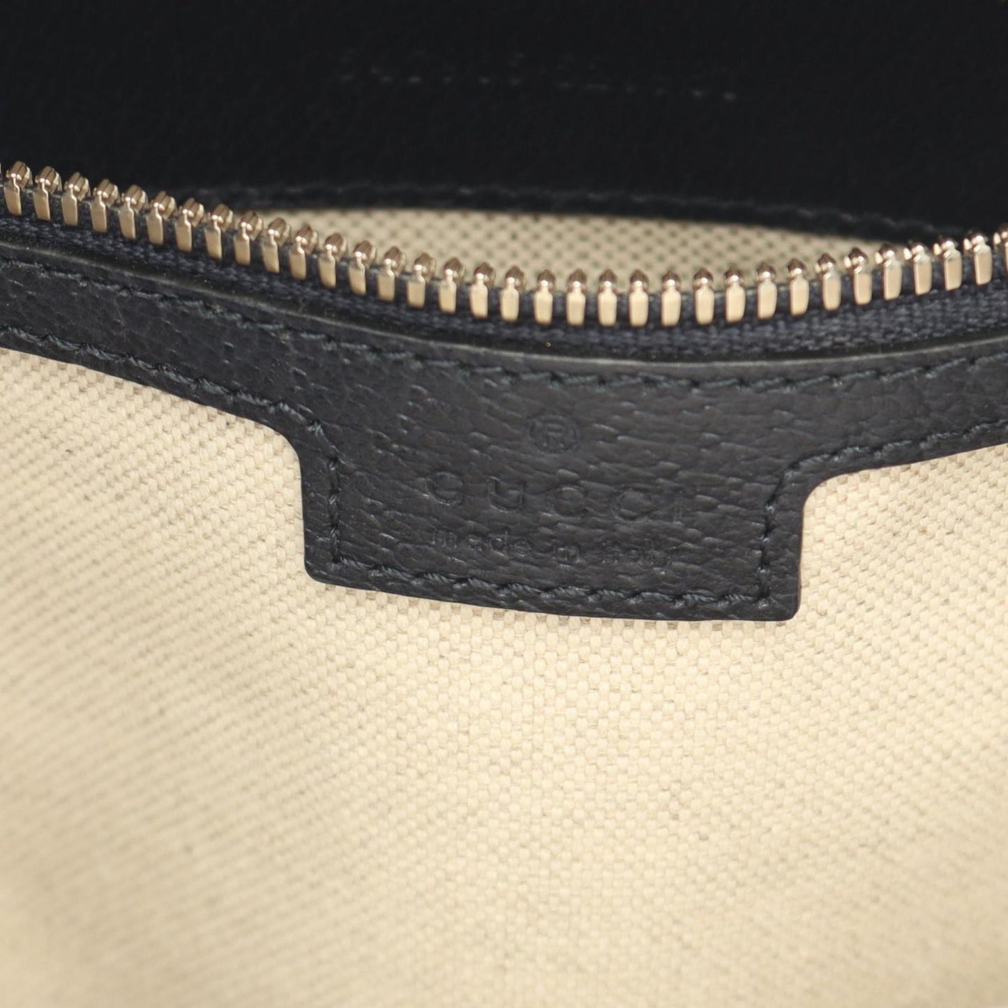 Gucci Beige Navy Red Color Pvc Coated Canvas Leather Backpack