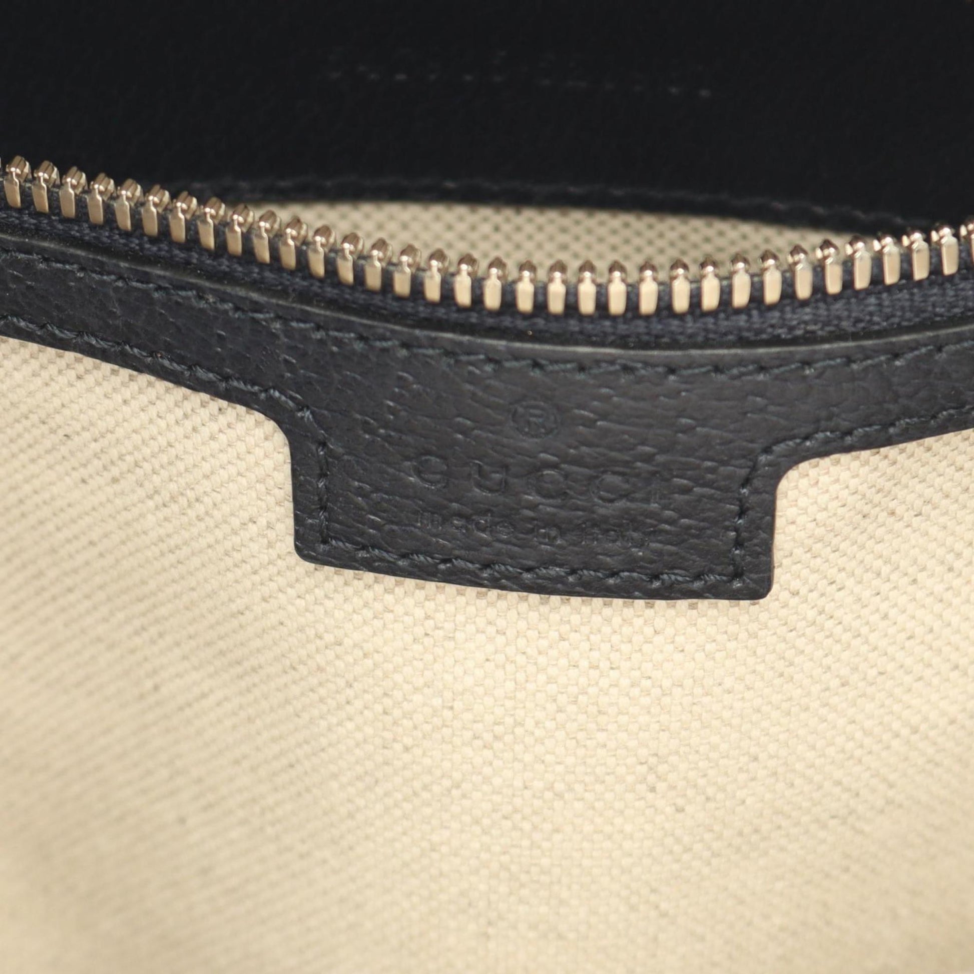 Gucci Beige Navy Red Color Pvc Coated Canvas Leather Backpack