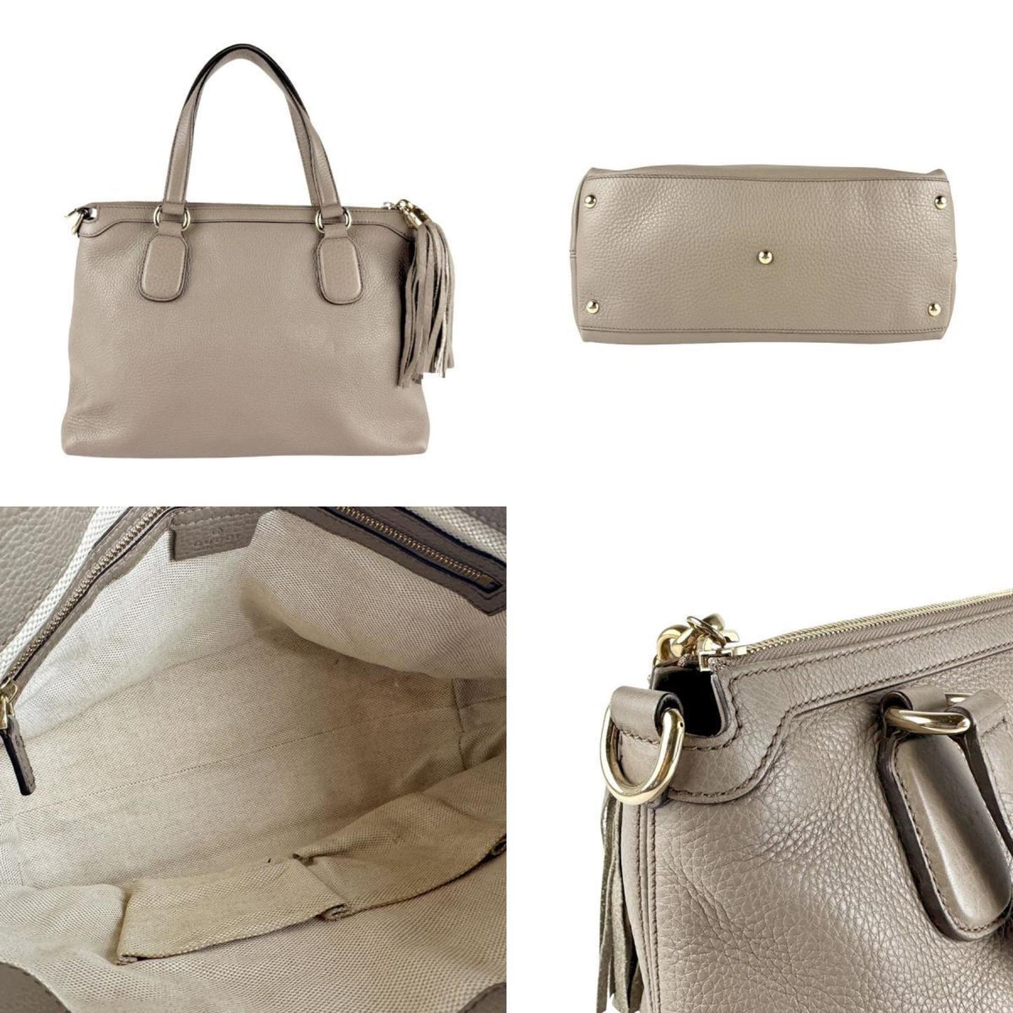 Gucci Grayish Leather Handbag