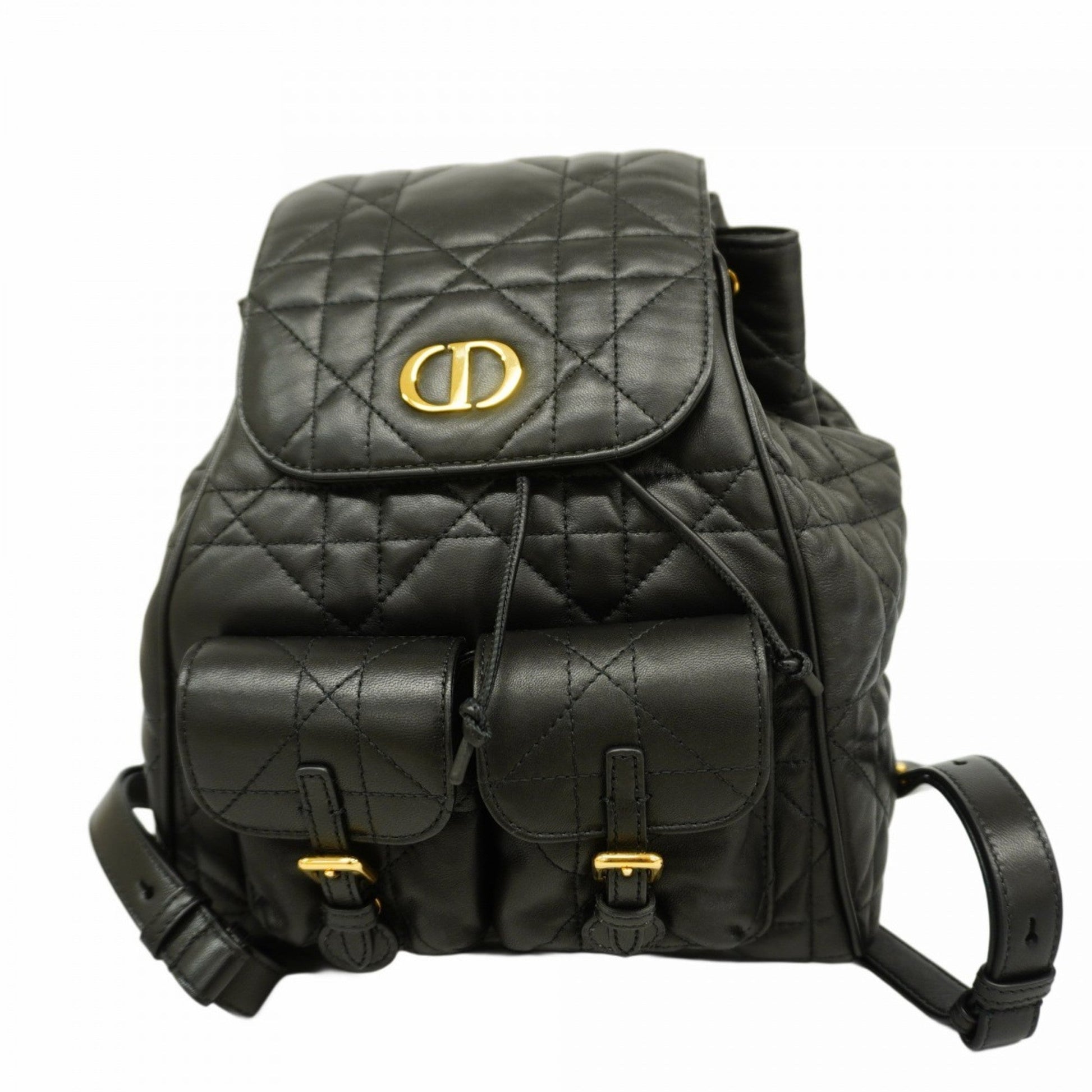 Dior Handbag Christian Backpack 4 Leather Black