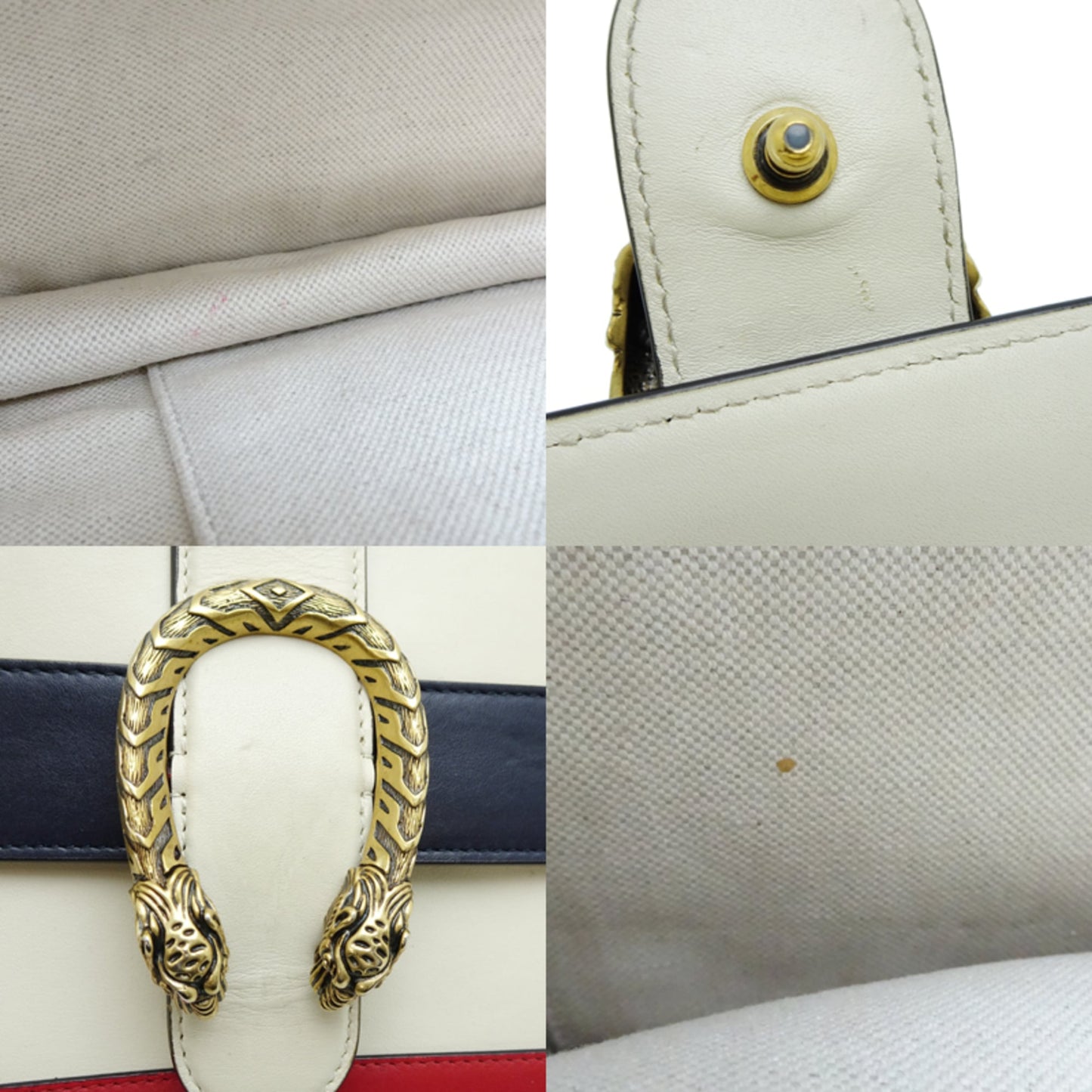 Gucci Black White Bamboo Leather Handbag