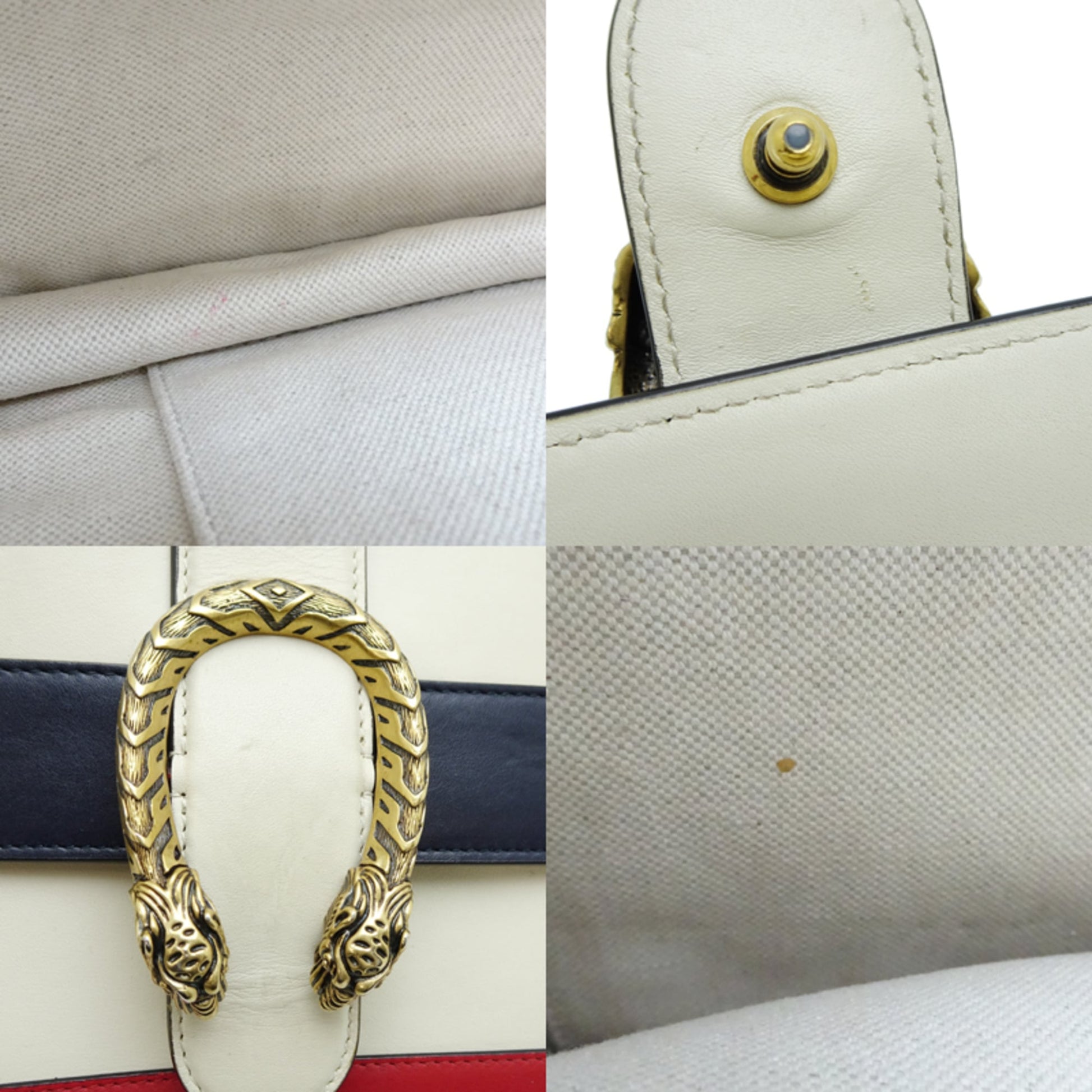 Gucci Black White Bamboo Leather Handbag