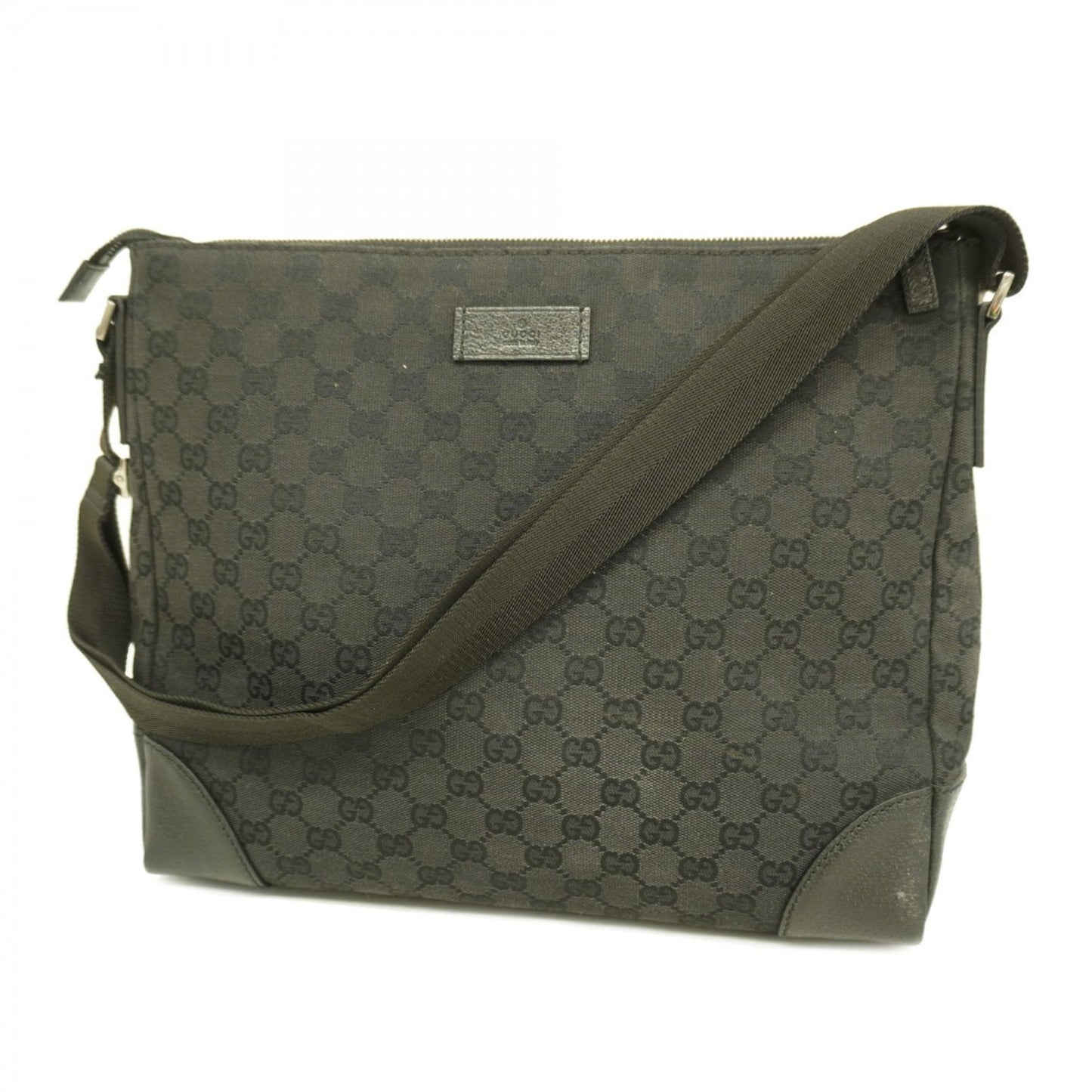 Gucci Black Canvas Shoulder Bag