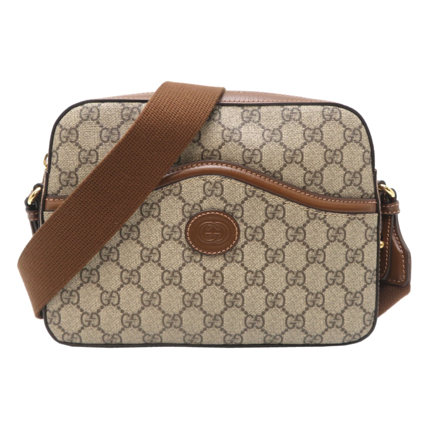 Gucci Beige Gg Supreme Leather Shoulder Bag