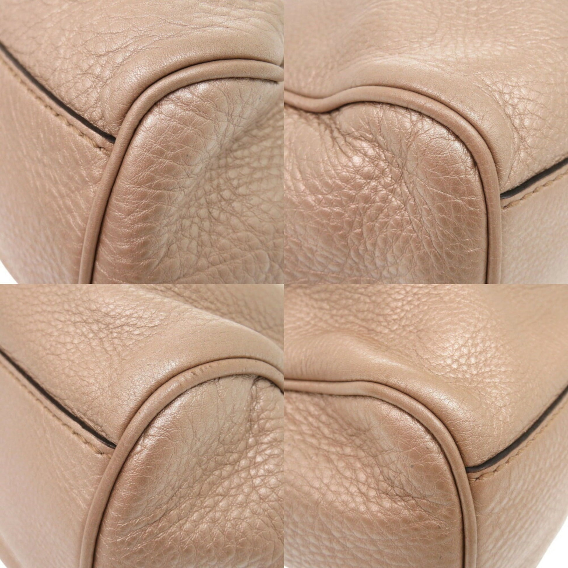 Gucci Beige Leather Handbag Tote Bag