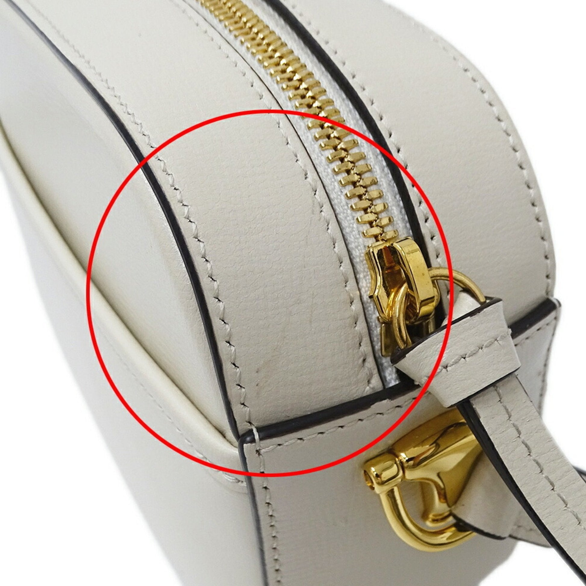 Gucci White Leather Shoulder Bag