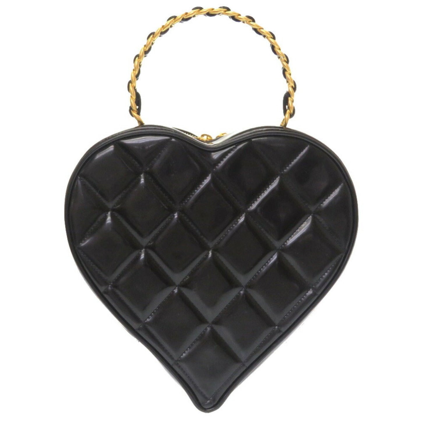 Chanel Heart Vanity Matrasse 3rd Patent Black Bag Coco Mark 041 CHANEL