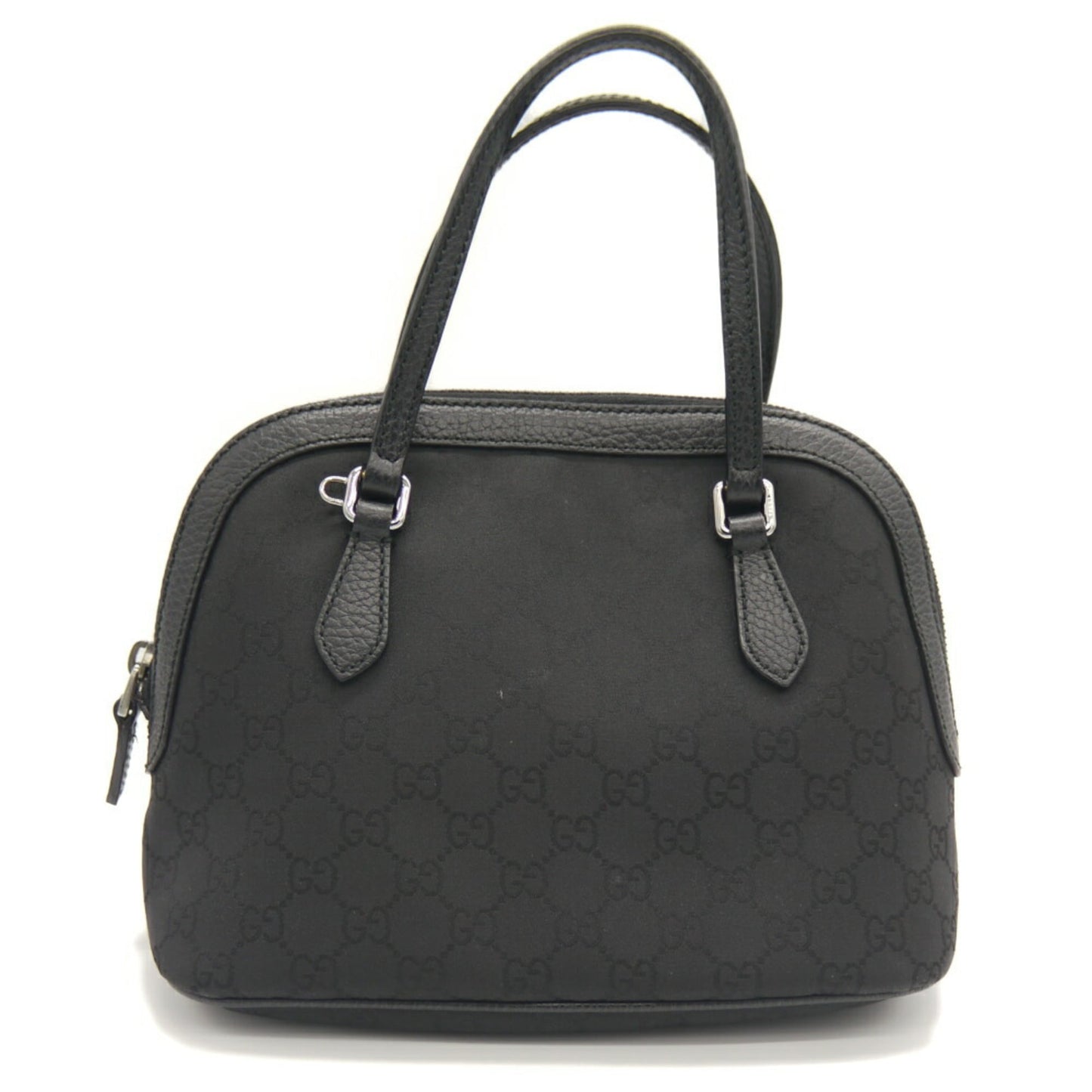 Gucci Black Nylon Leather Handbag Shoulder Bag