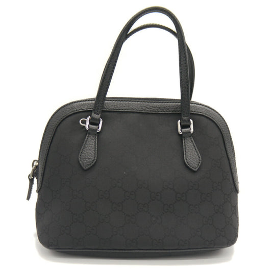 Gucci Black Nylon Leather Handbag Shoulder Bag