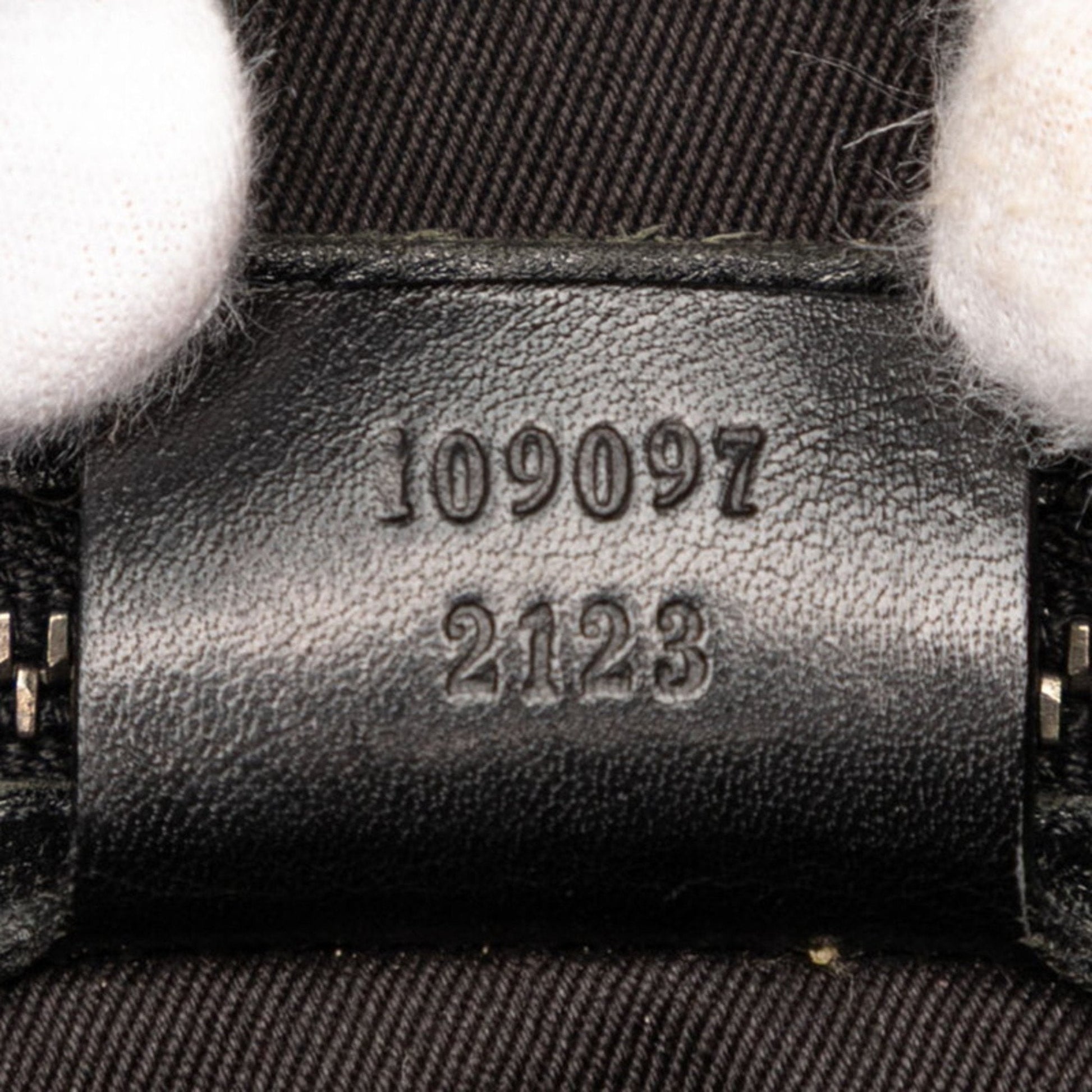 Gucci Black Canvas Leather Shoulder Bag