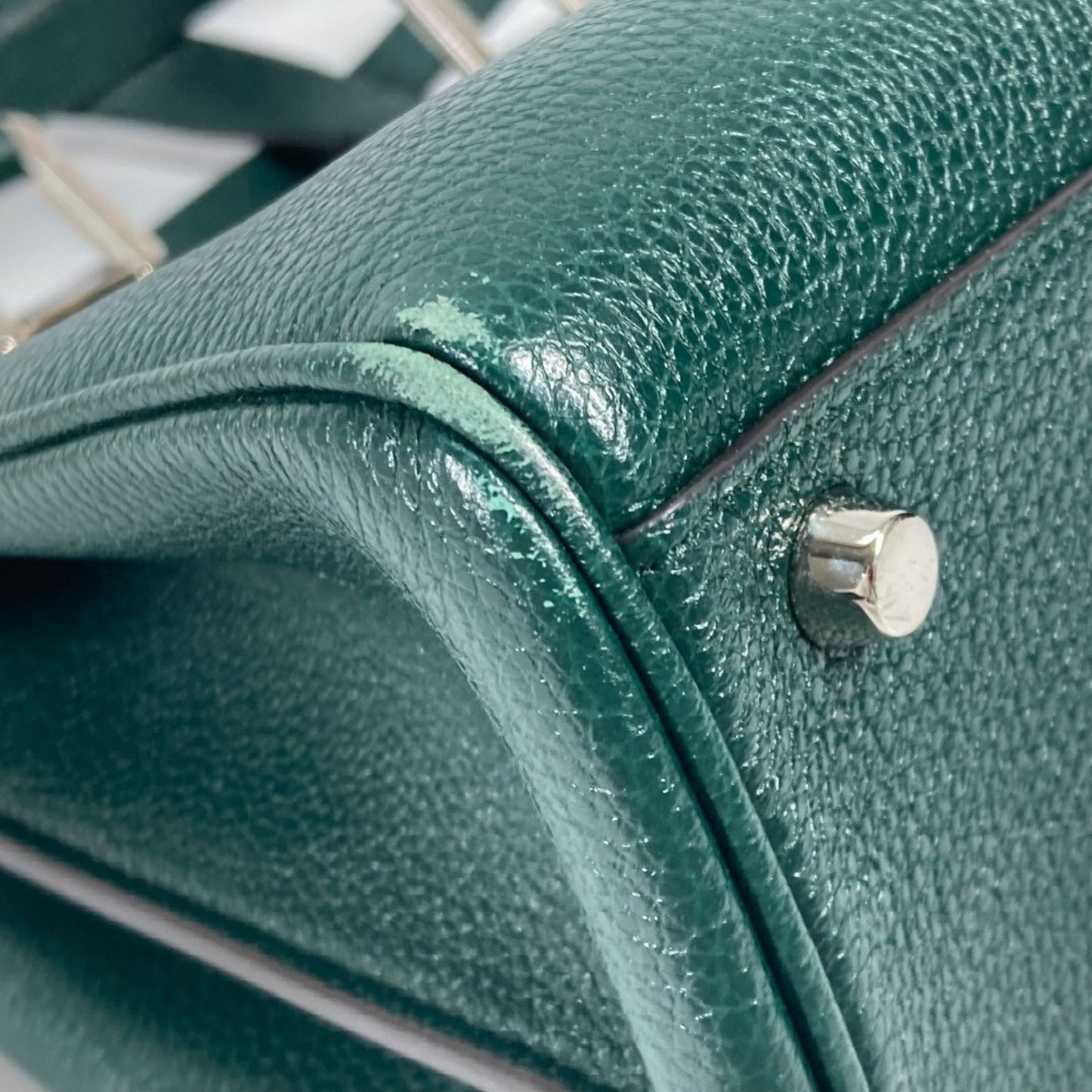Gucci Green Leather Handbag Shoulder Bag