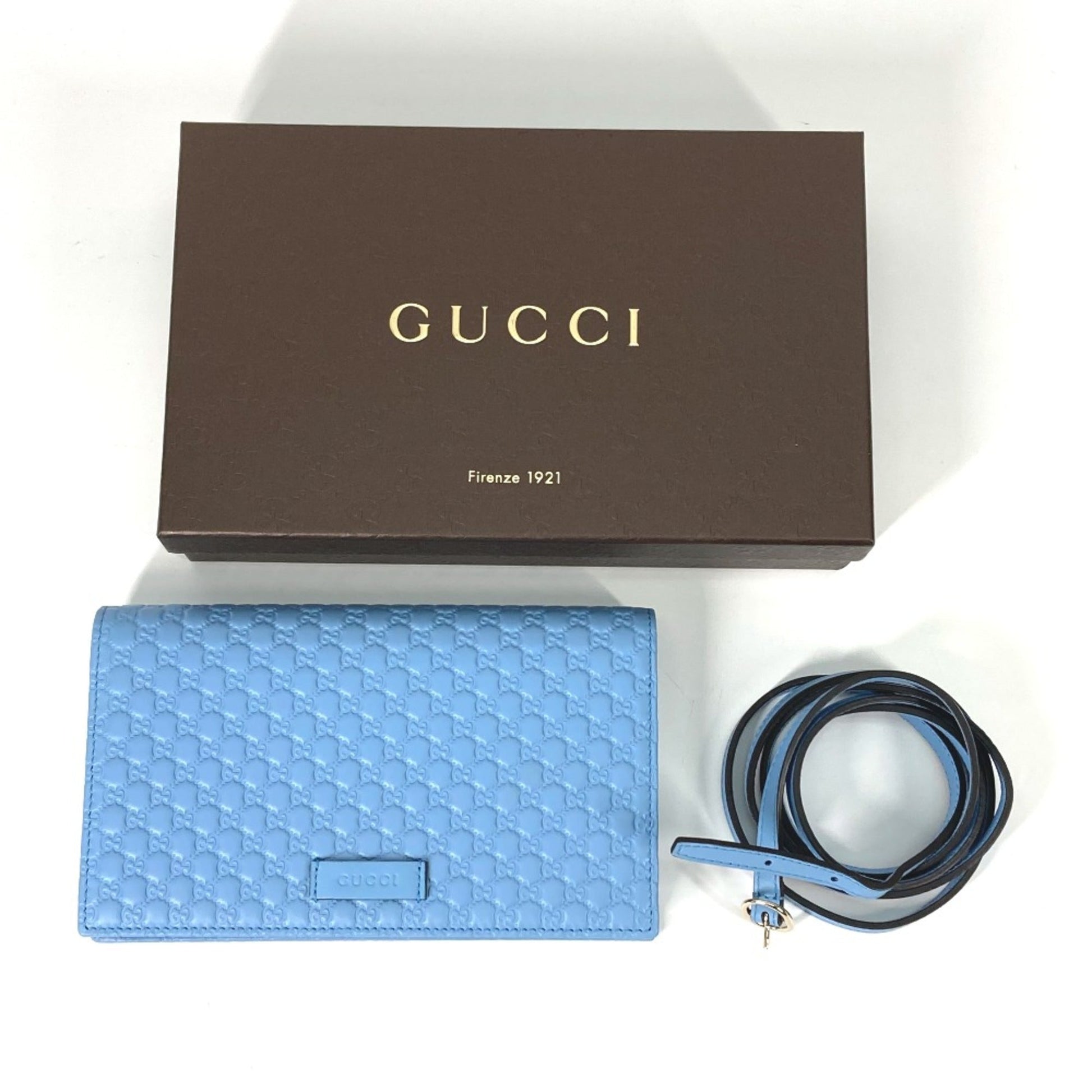 Gucci Blue Leather Shoulder Bag